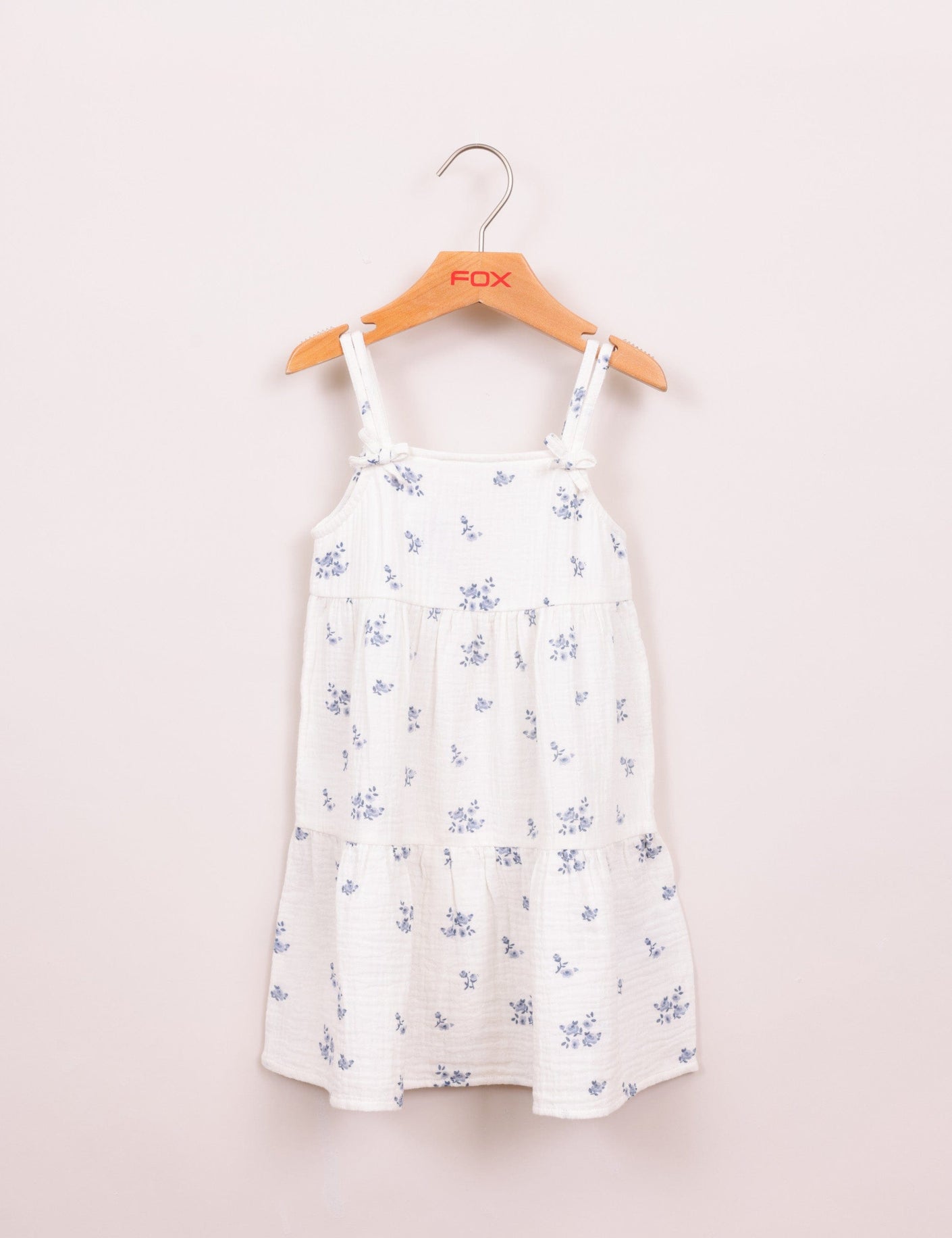 FOX תינוקות בנות אחר שמלה פרחונית עם פפיונים שמלה פרחונית עם פפיונים