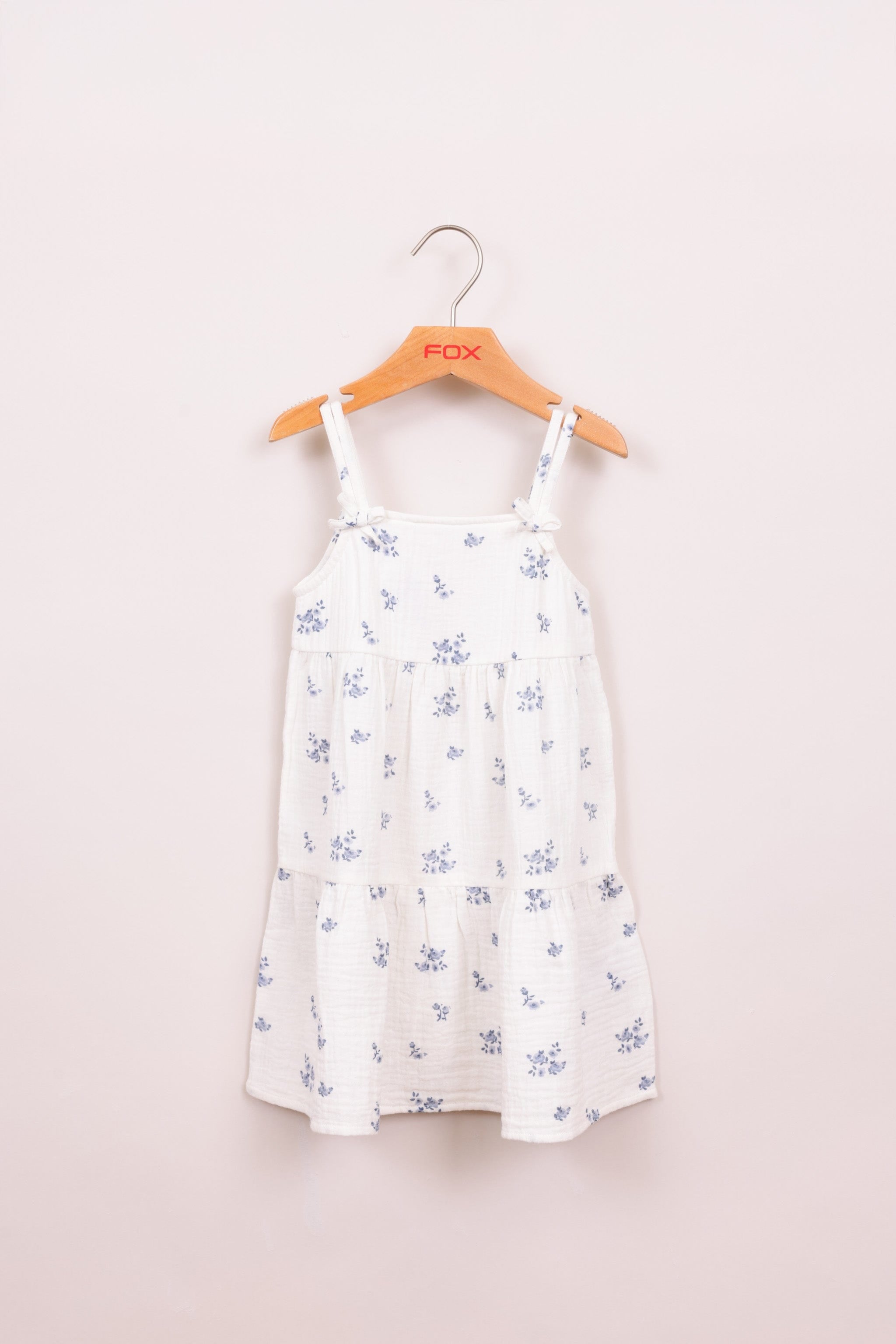 FOX תינוקות בנות אחר שמלה פרחונית עם פפיונים שמלה פרחונית עם פפיונים