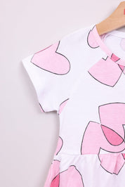 FOX תינוקות בנות אחר שמלה עם הדפס לבבות שמלה עם הדפס לבבות