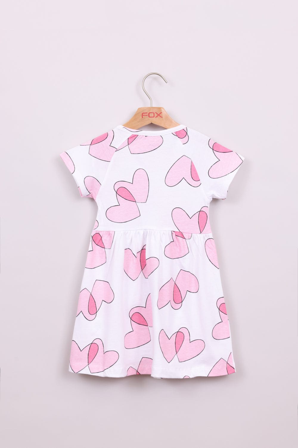 FOX תינוקות בנות אחר שמלה עם הדפס לבבות שמלה עם הדפס לבבות