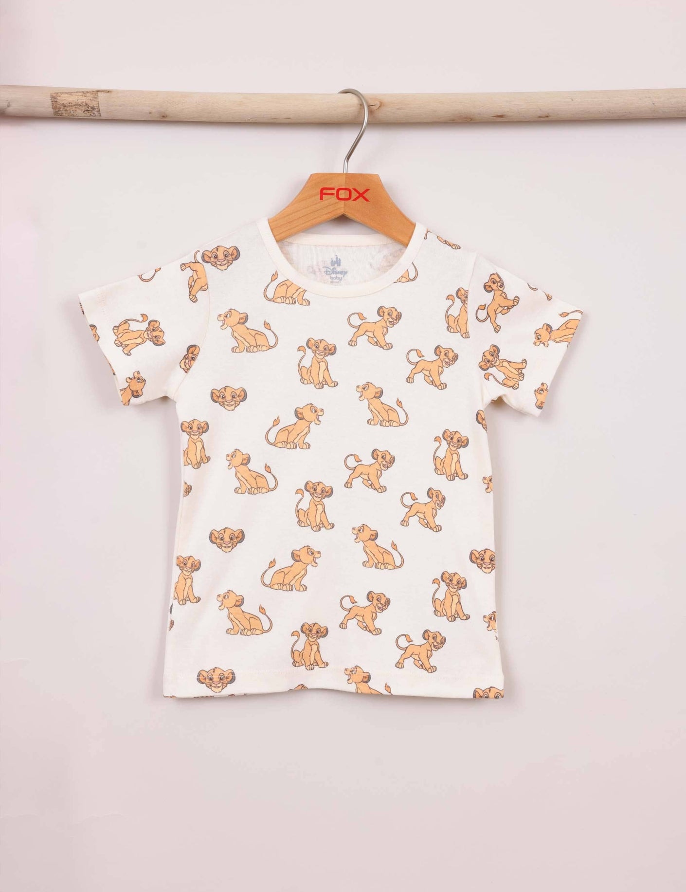 FOX תינוקות בנים אחר מארז 2 פיג'מות קצרות ממותגות מלך האריות מארז 2 פיג'מות קצרות ממותגות מלך האריות