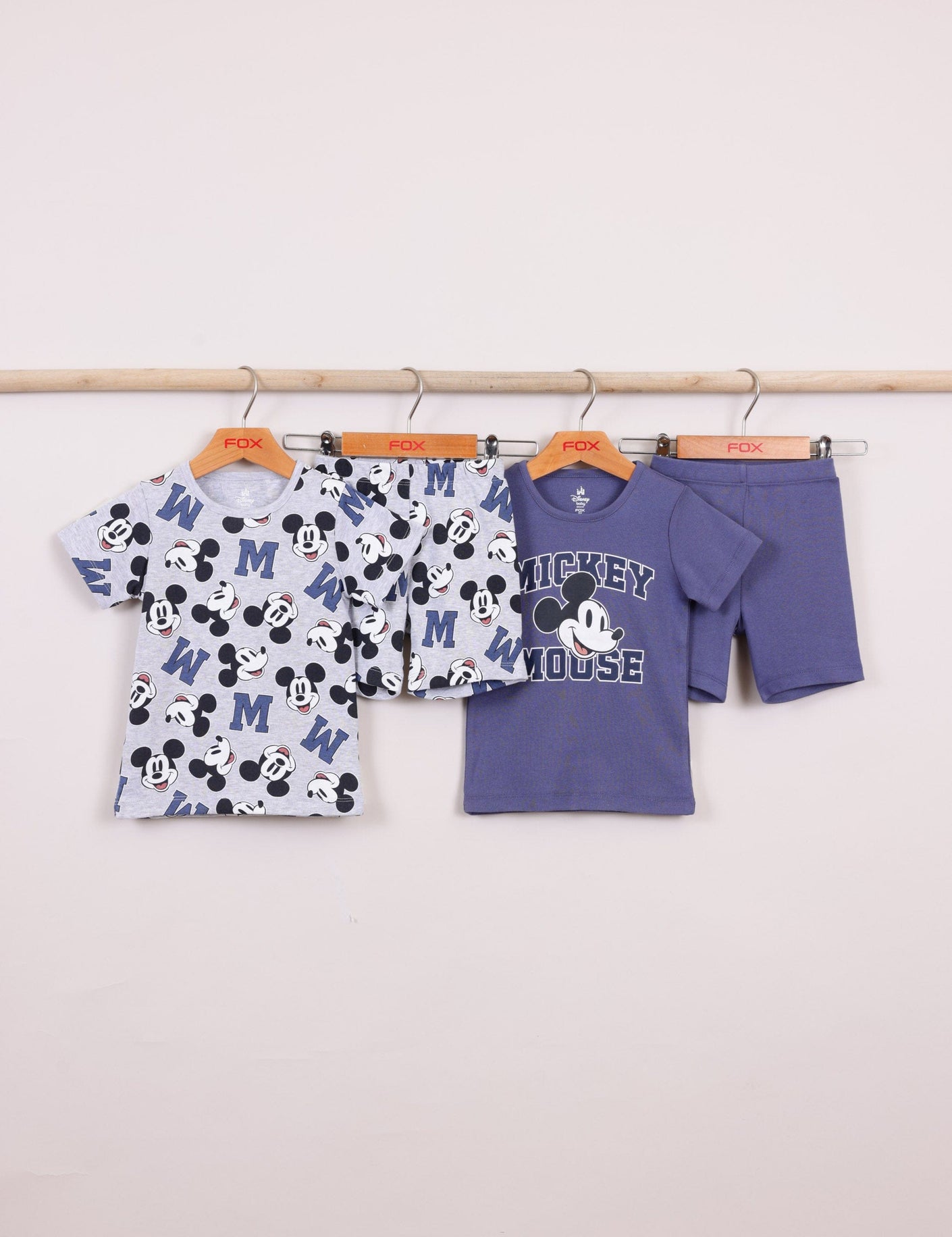 FOX תינוקות בנים אחר מארז 2 פיג'מות קצרות מיקי מאוס דיסני מארז 2 פיג'מות קצרות מיקי מאוס דיסני