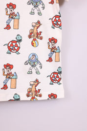 FOX תינוקות בנים אחר פיג'מה ממותגת צעצוע של סיפור דיסני פיג'מה ממותגת צעצוע של סיפור דיסני