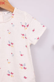 FOX תינוקות בנות אחר סט חולצה ומכנסיים פרחוניים סט חולצה ומכנסיים פרחוניים