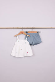 FOX תינוקות בנות אחר סט גופיה ושורט מלמלה סט גופיה ושורט מלמלה