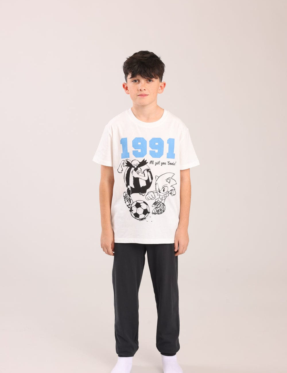 FOX בנים אחר פיג'מה ממותגת סוניק פיג'מה ממותגת סוניק