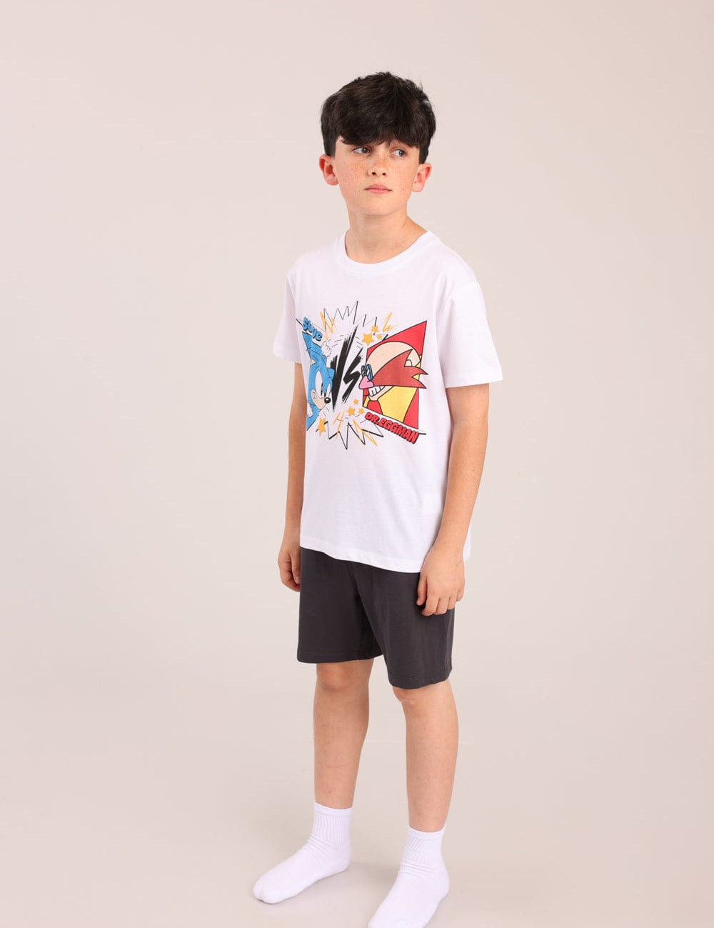 FOX בנים אחר פיג'מה קצרה ממותגת סוניק פיג'מה קצרה ממותגת סוניק