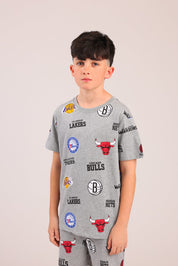 FOX בנים אחר פיג'מה ממותגת NBA פיג'מה ממותגת NBA
