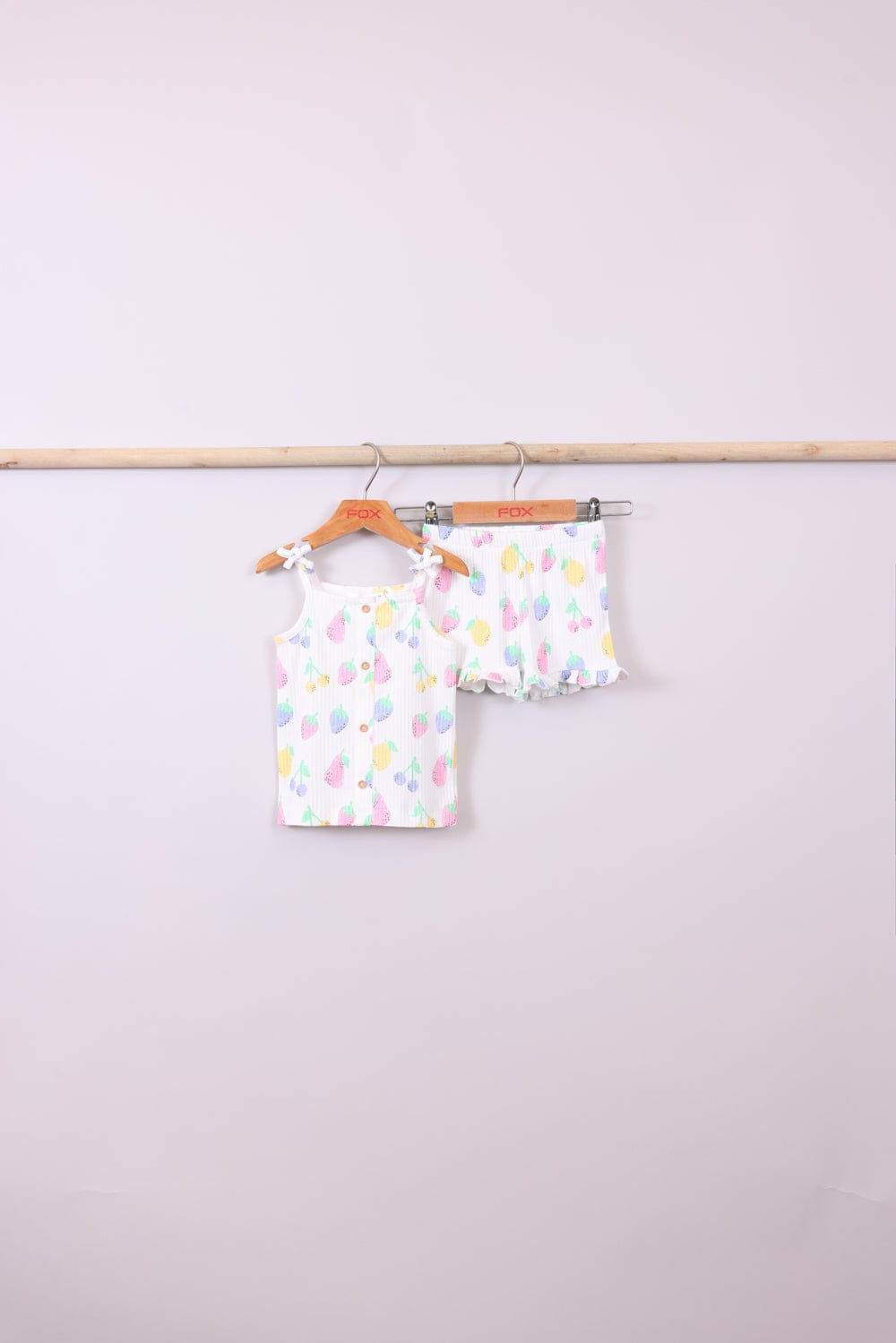 FOX תינוקות בנות אחר מארז גופיה ושורט עם הדפס מארז גופיה ושורט עם הדפס