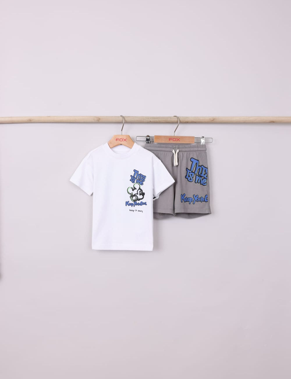 FOX תינוקות בנים אחר מארז חולצה ומכנסיים ממותגים מיקי מאוס דיסני מארז חולצה ומכנסיים ממותגים מיקי מאוס דיסני