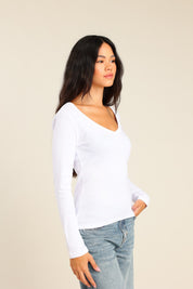 FOX נשים חולצה חולצה ארוכה צווארון V FOX | חולצה ארוכה צווארון V | קנה עכשיו