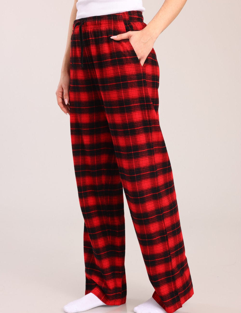 FOX נשים אחר מכנסי פיג'מה פלאנל מכנסי פיג'מה פלאנל