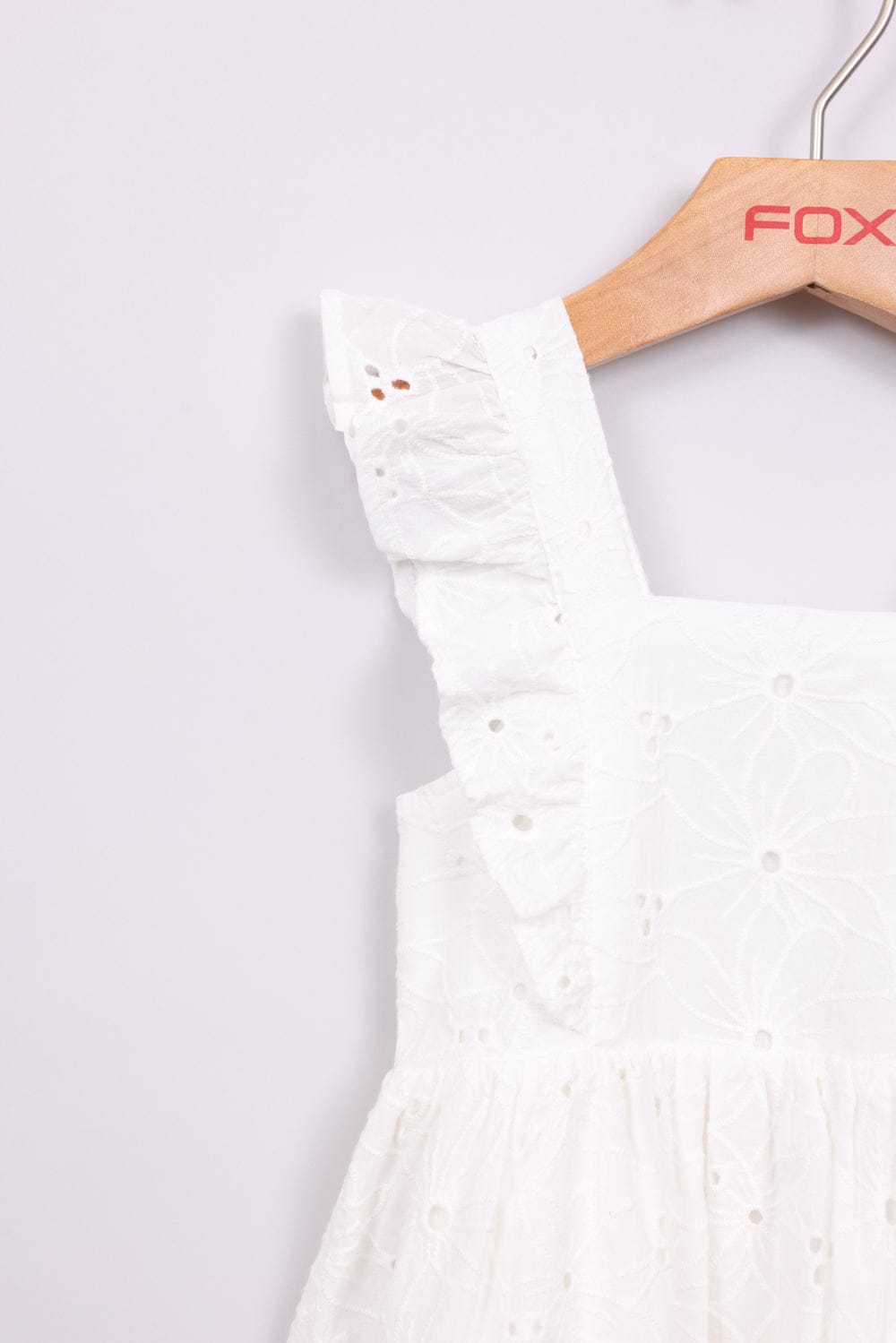 FOX תינוקות בנות אחר שמלה רקומה פרחים שמלה רקומה פרחים