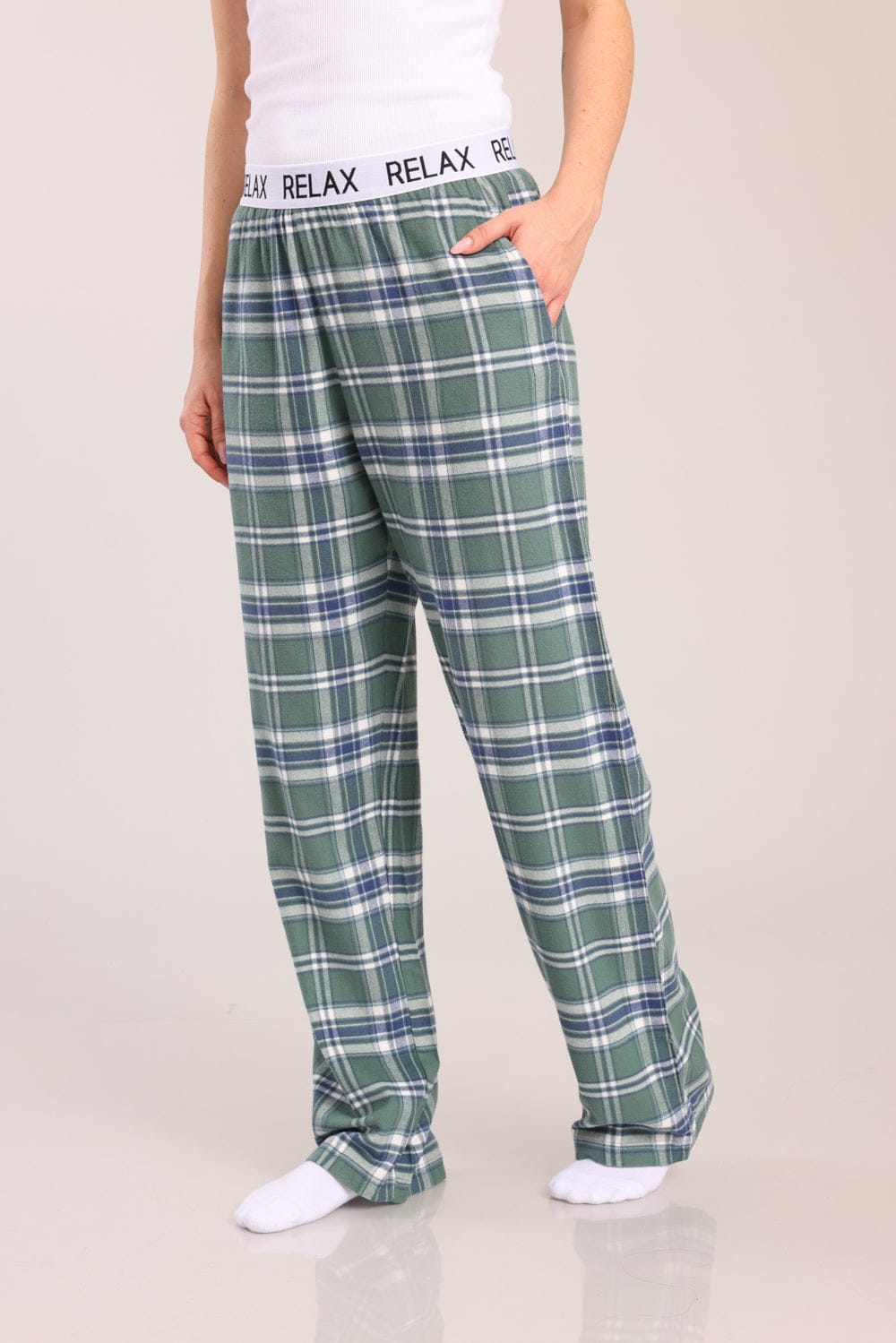 FOX נשים אחר מכנסי פיג'מה פלאנל מכנסי פיג'מה פלאנל