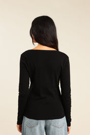 FOX נשים חולצה חולצה ארוכה צווארון V FOX | חולצה ארוכה צווארון V | קנה עכשיו