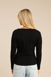 FOX נשים חולצה חולצה ארוכה צווארון V FOX | חולצה ארוכה צווארון V | קנה עכשיו