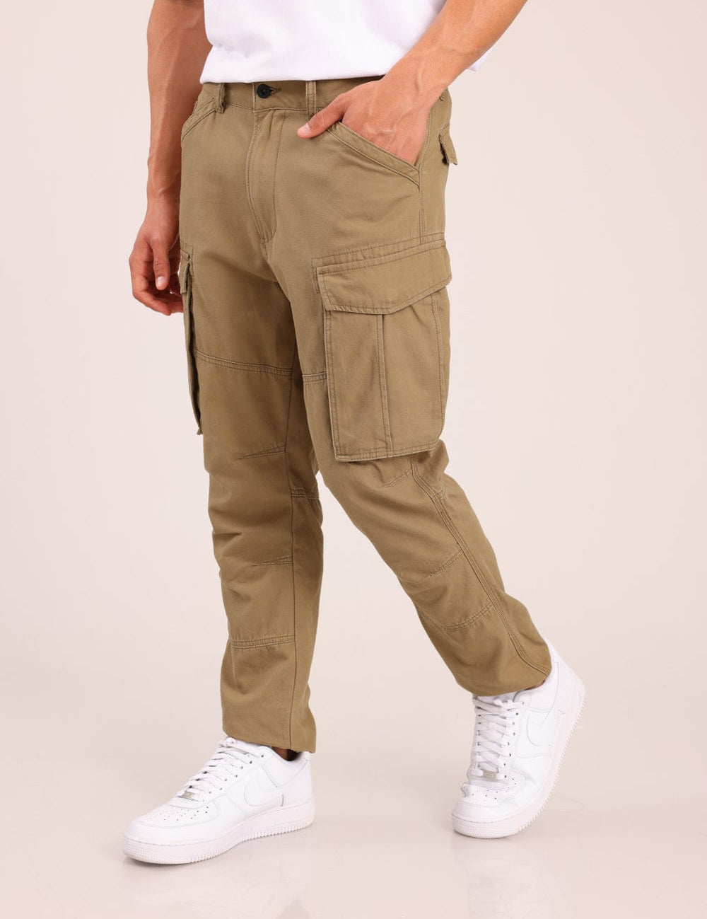 FOX גברים מכנסיים ארוכים מכנסי אריג מכנסי אריג