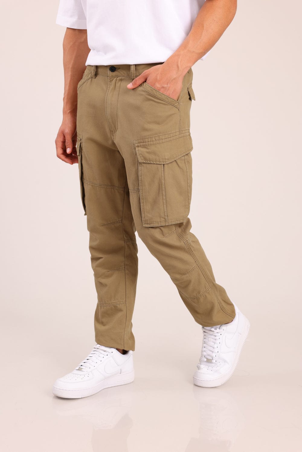 FOX גברים מכנסיים ארוכים מכנסי אריג מכנסי אריג