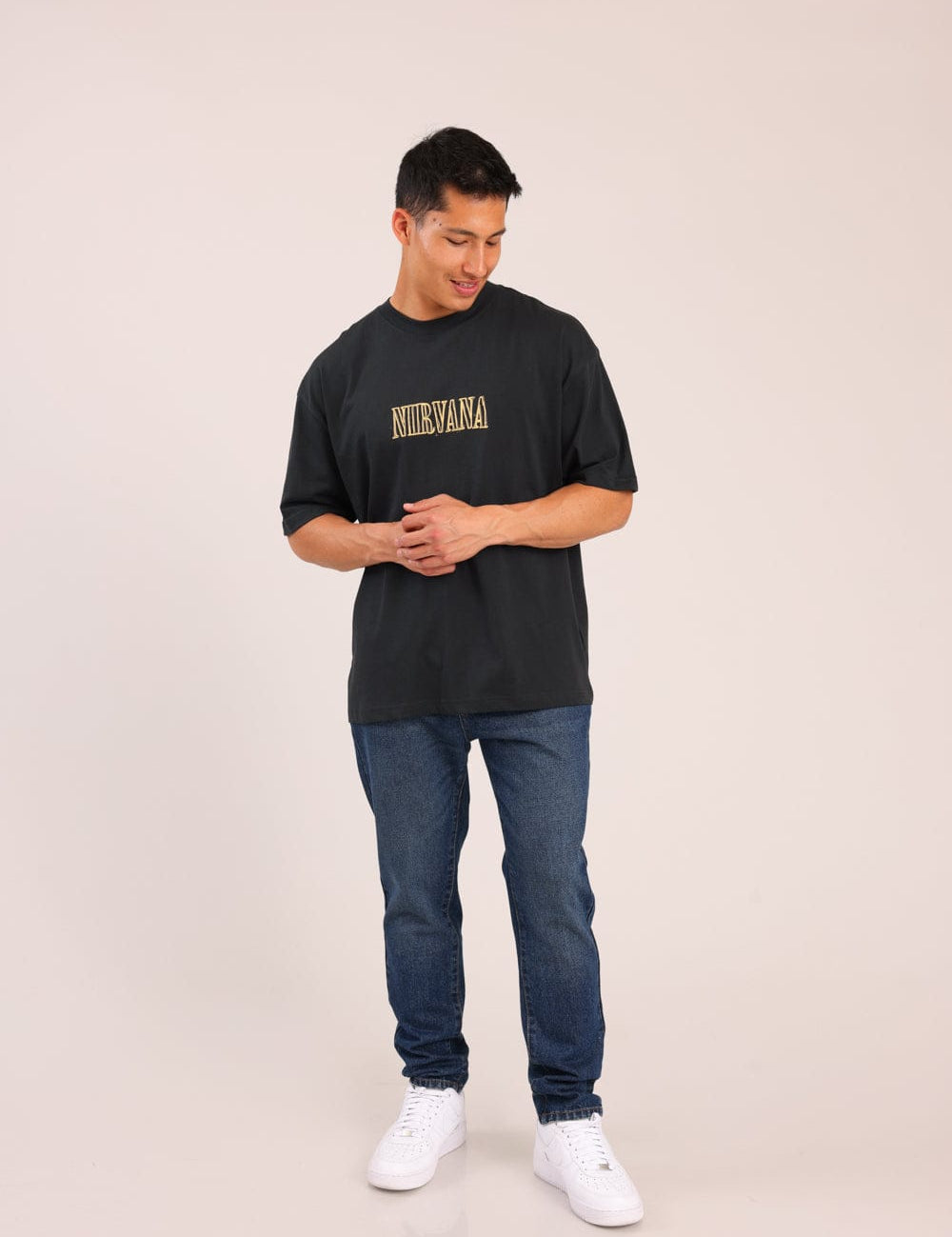 FOX גברים מכנסיים ארוכים ג'ינס LOOSE ג'ינס LOOSE