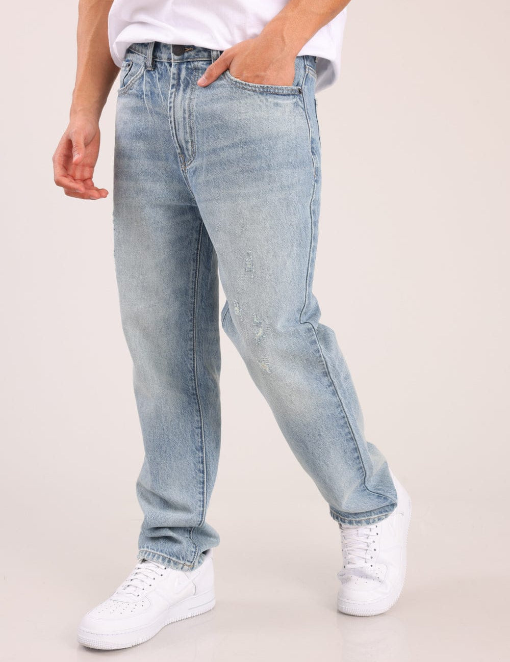 FOX גברים מכנסיים ארוכים ג'ינס BAGGY ג'ינס BAGGY