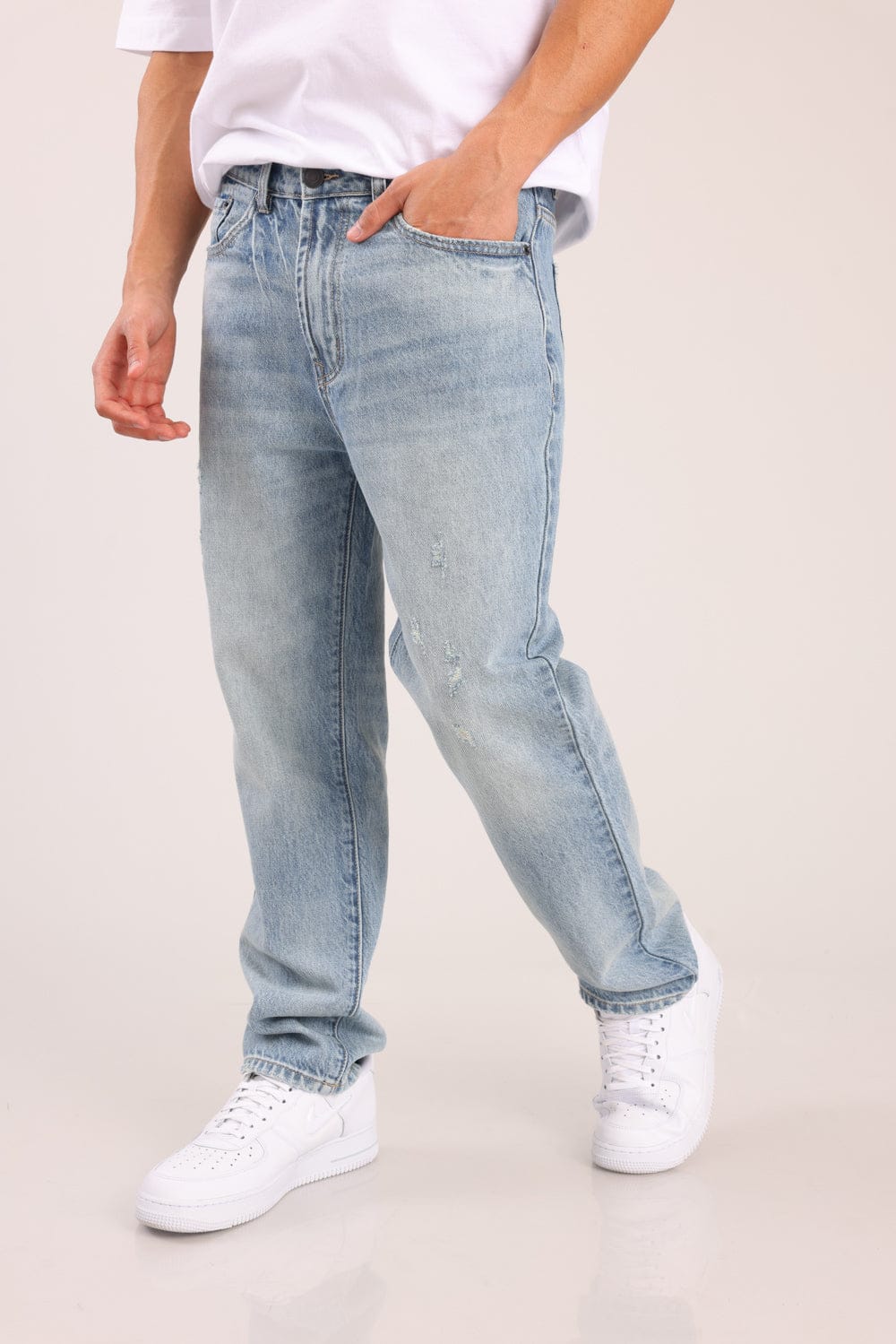 FOX גברים מכנסיים ארוכים ג'ינס BAGGY ג'ינס BAGGY