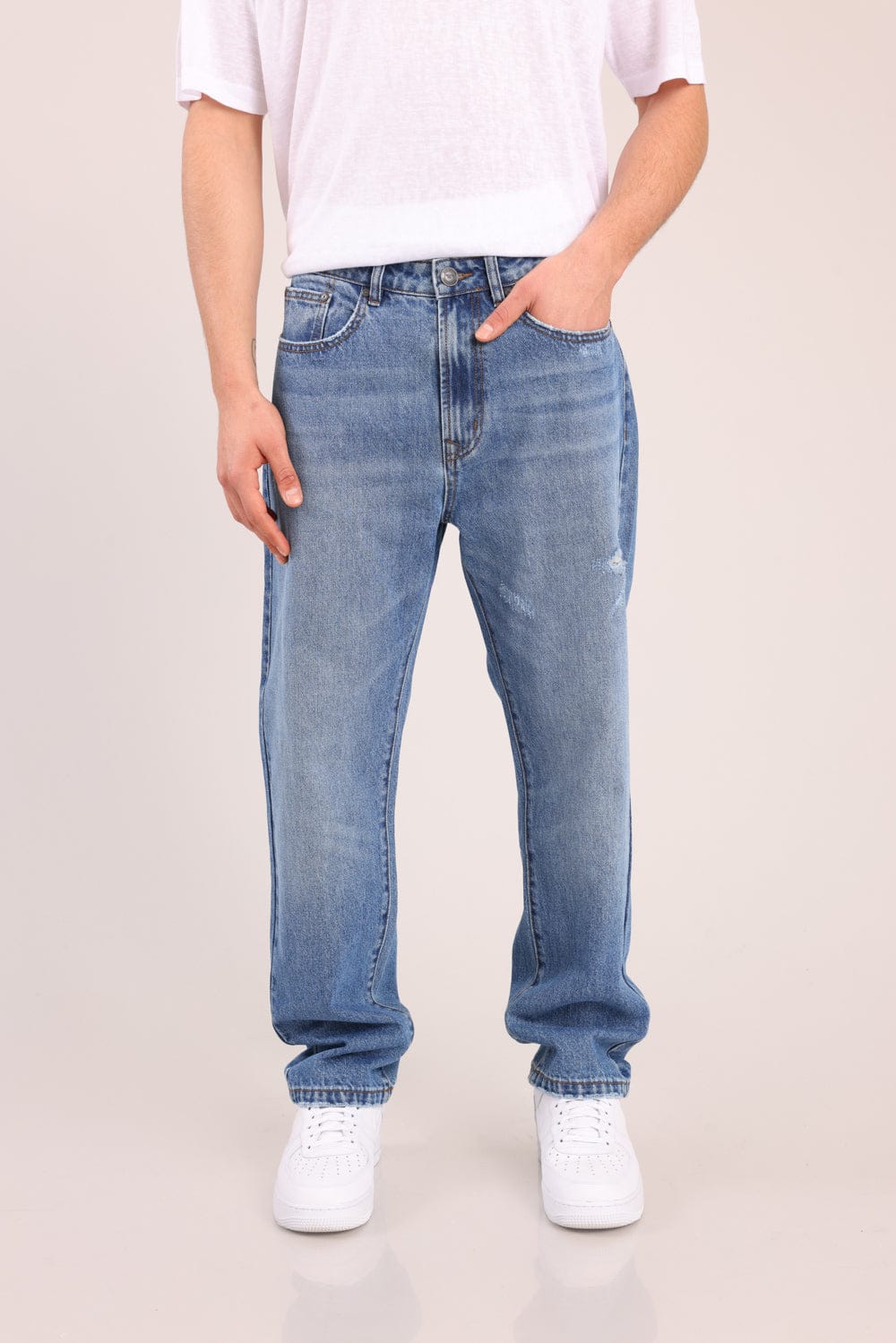 FOX גברים מכנסיים ארוכים ג'ינס BAGGY ג'ינס BAGGY