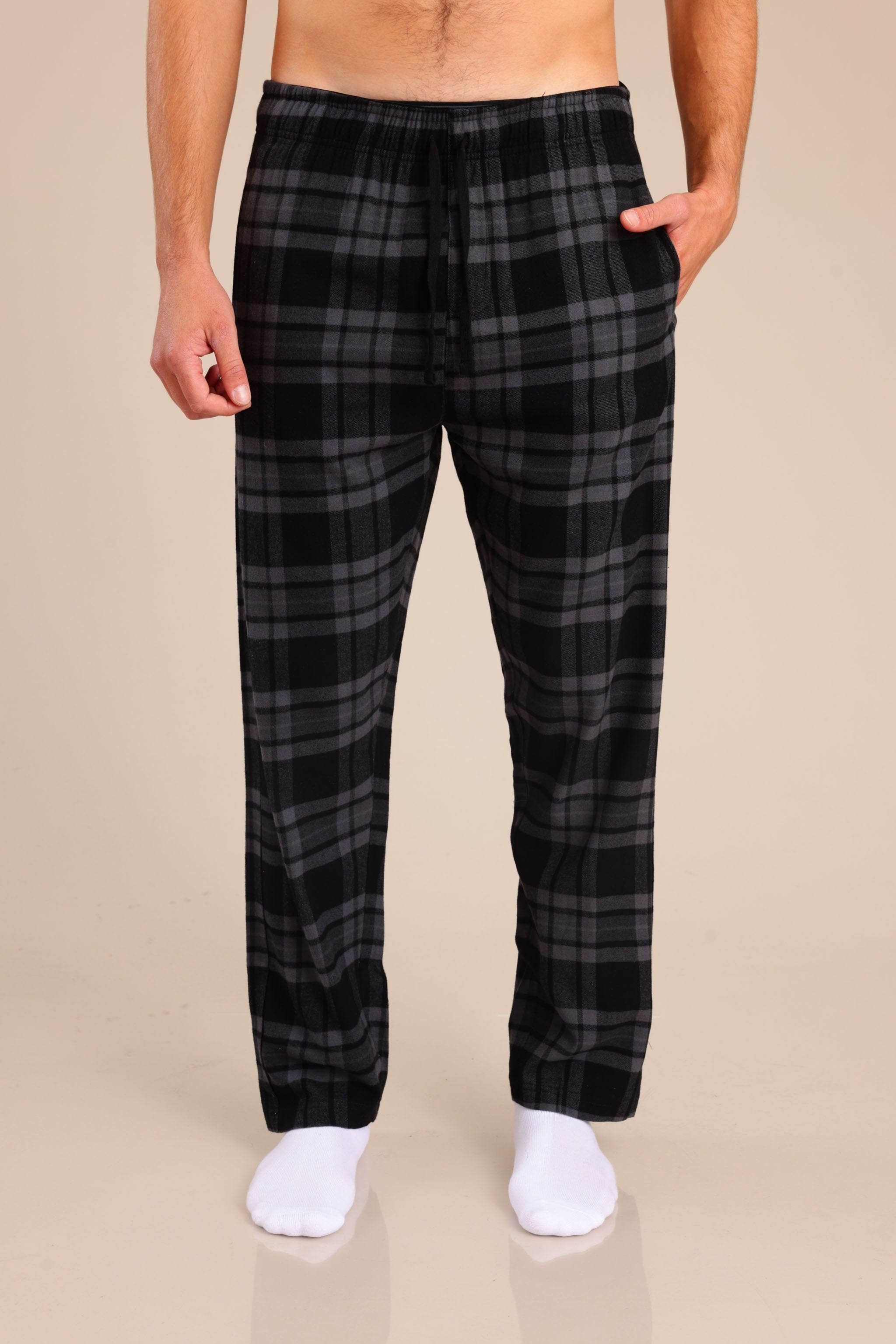 FOX גברים אחר מכנסי פיג'מה פלאנל מכנסי פיג'מה פלאנל