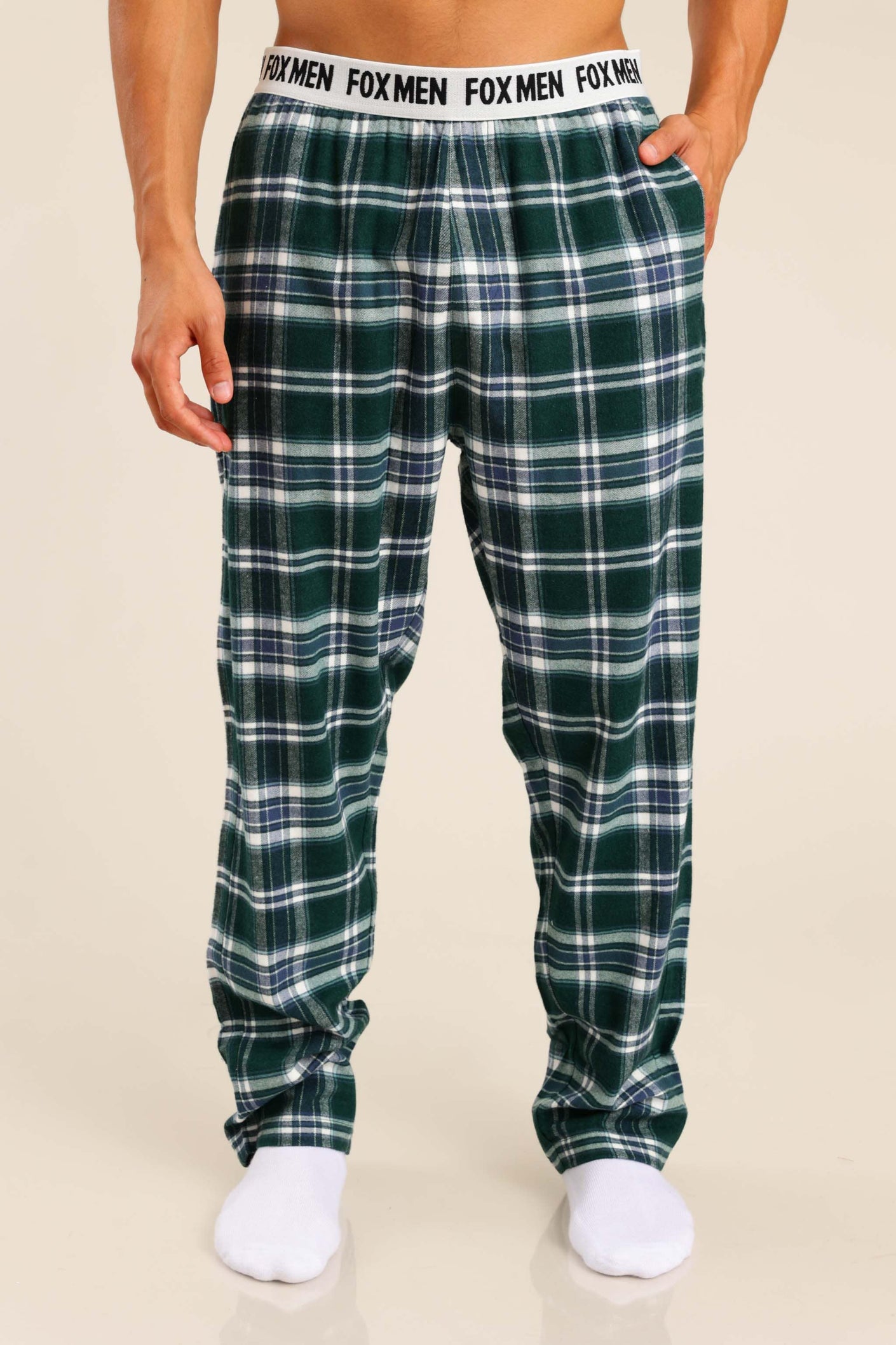 FOX FOX אחר מכנסי פיג&#39;מה פלנל מכנסי פיג&#39;מה פלנל