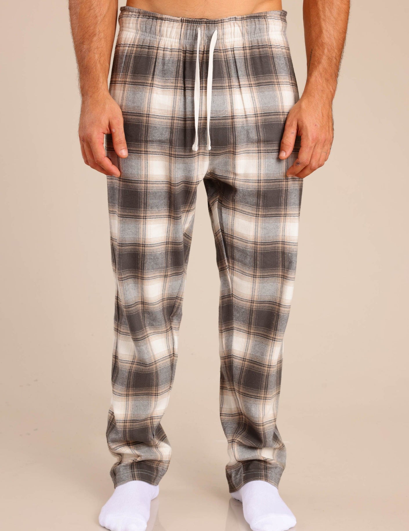 FOX גברים אחר מכנסי פיג'מה פלאנל מכנסי פיג'מה פלאנל