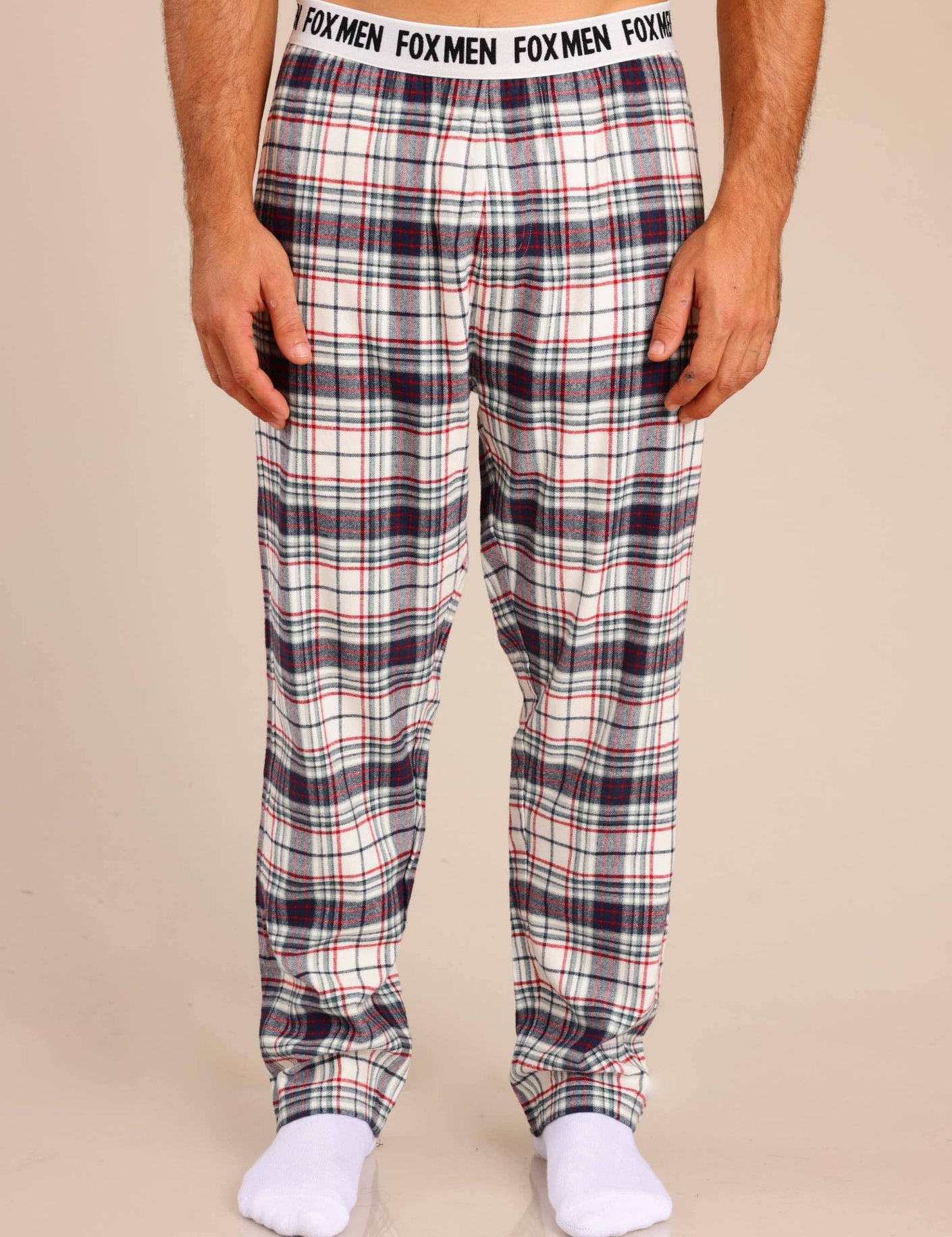 FOX FOX אחר מכנסי פיג'מה פלאנל מכנסי פיג'מה פלאנל