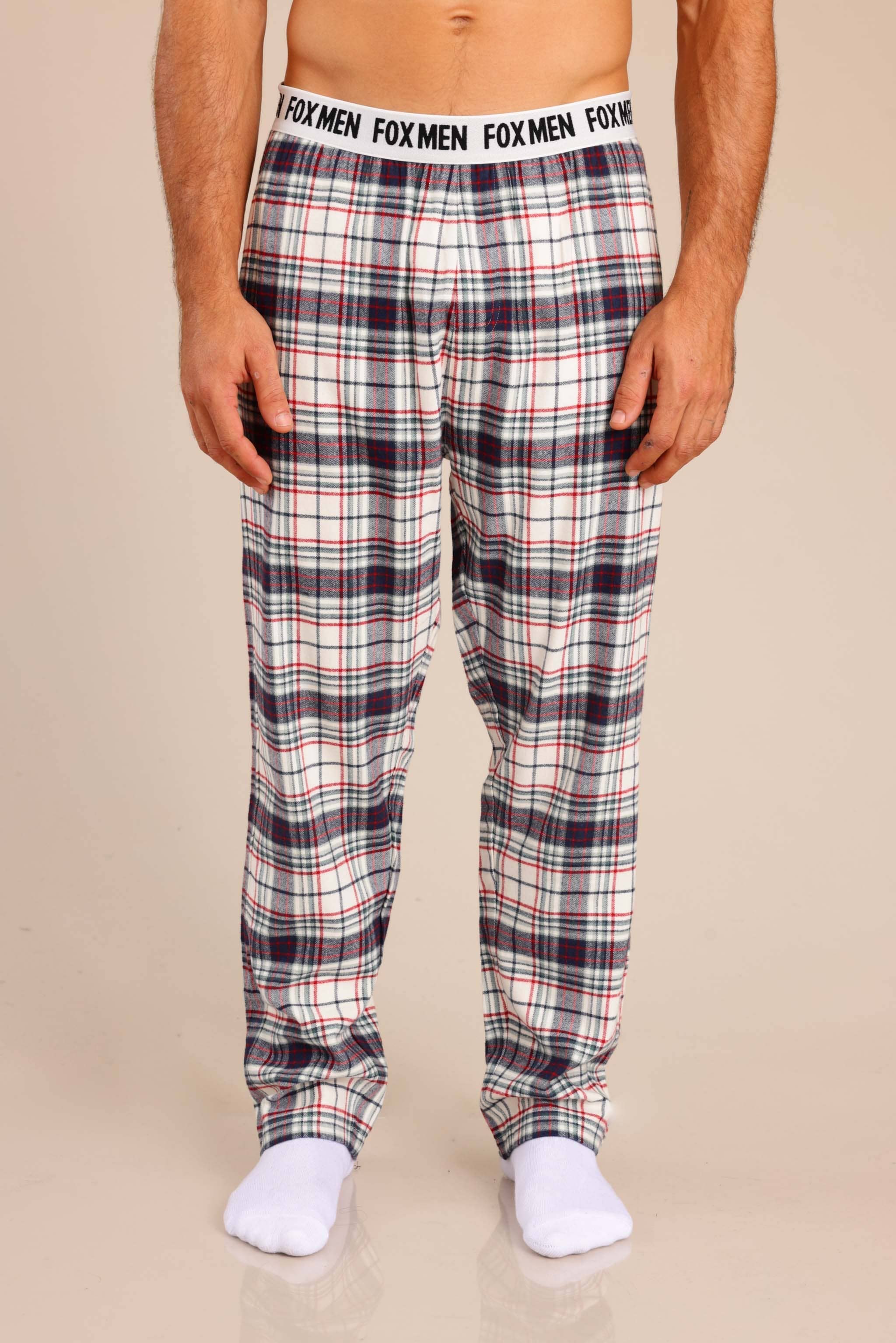 FOX FOX אחר מכנסי פיג'מה פלאנל מכנסי פיג'מה פלאנל