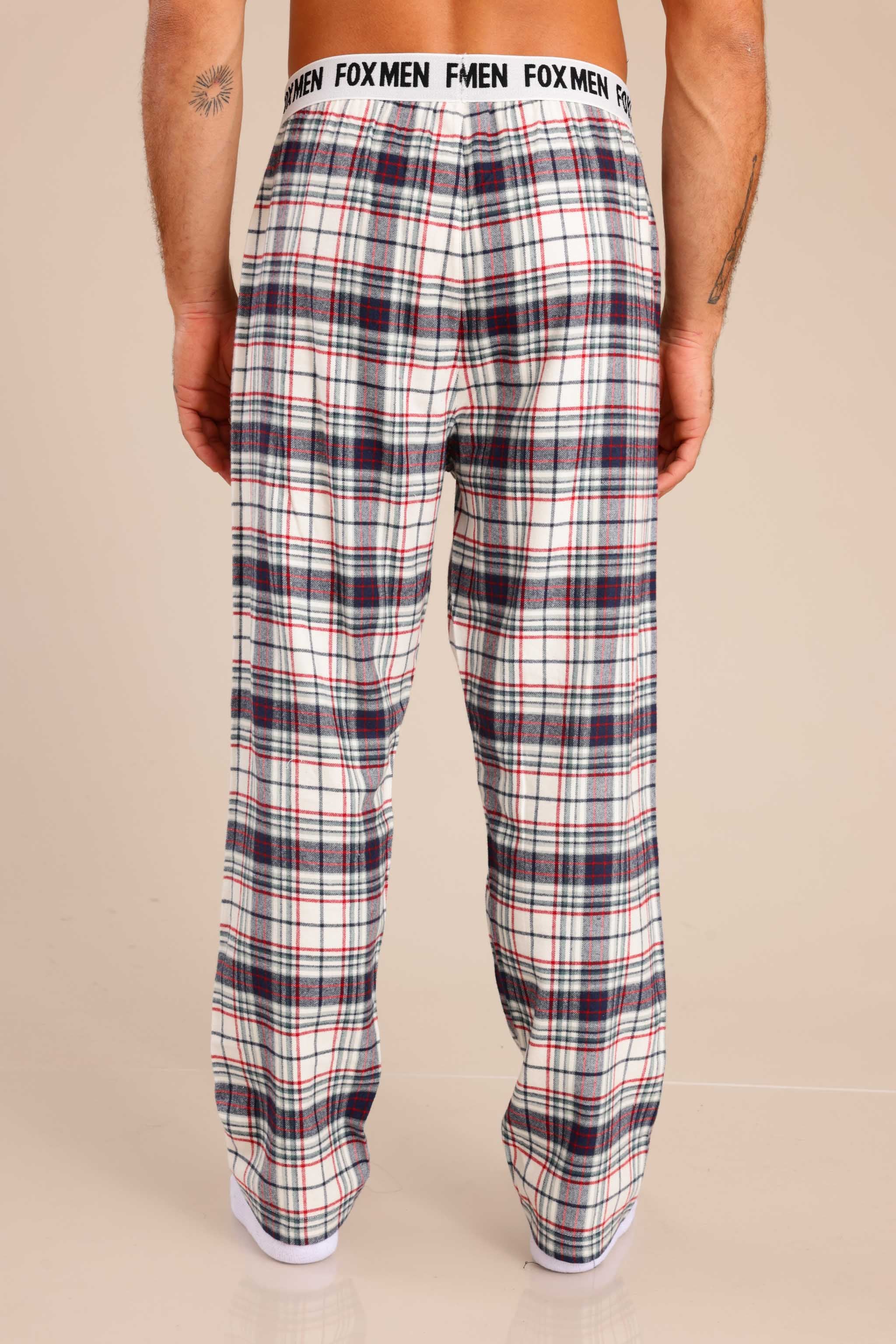 FOX FOX אחר מכנסי פיג'מה פלאנל מכנסי פיג'מה פלאנל