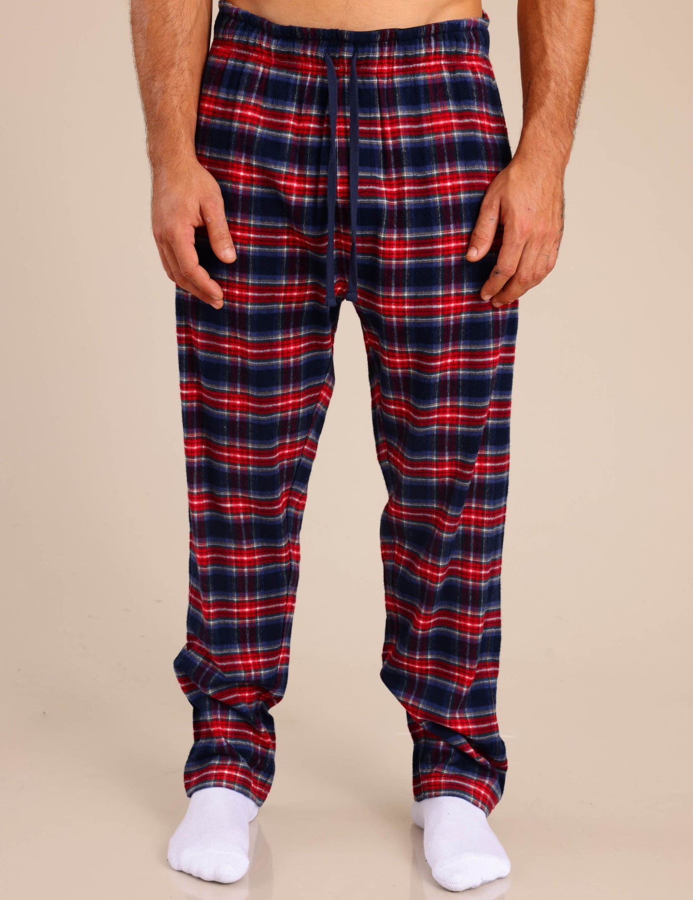 FOX גברים אחר מכנסי פיג'מה פלאנל מכנסי פיג'מה פלאנל