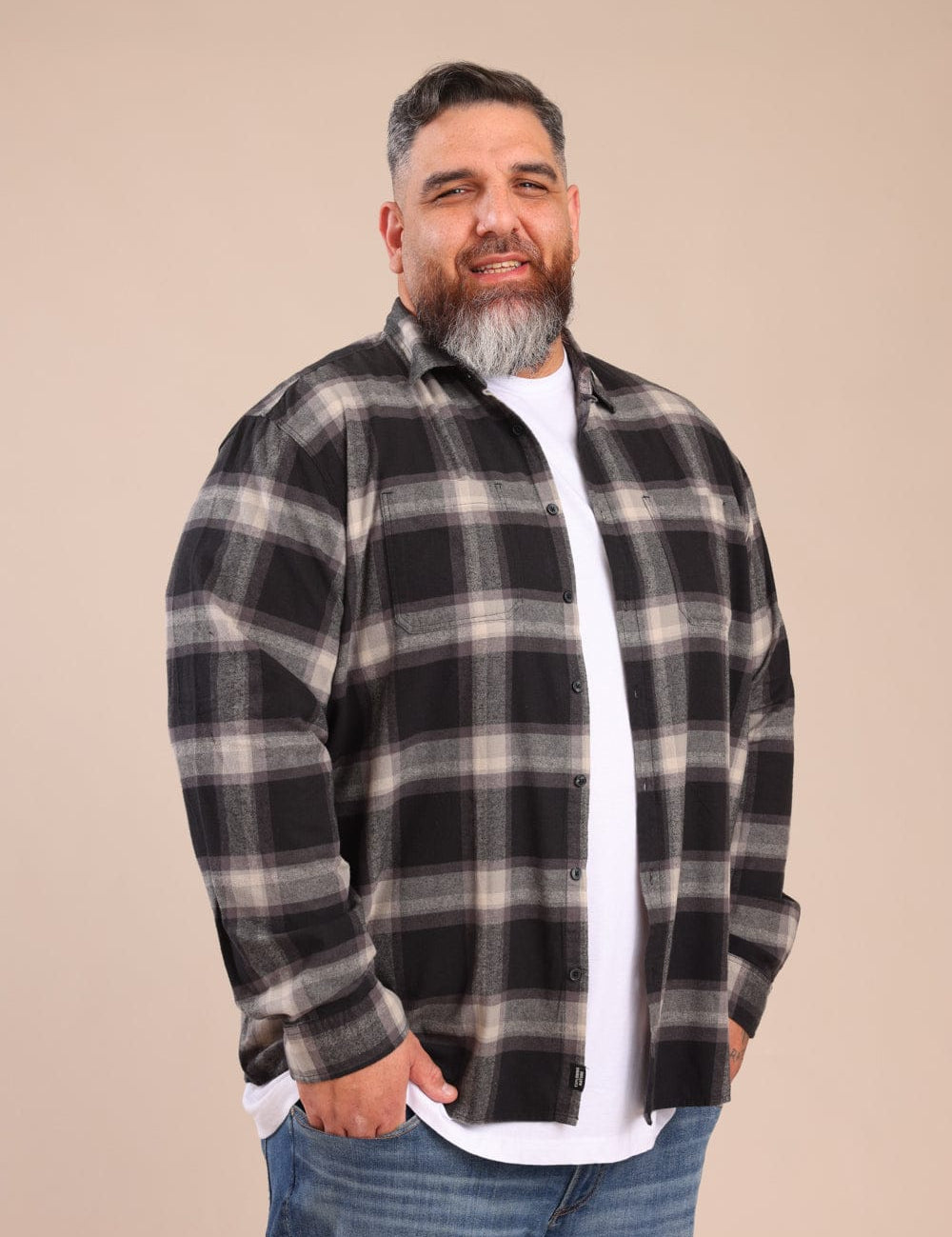 FOX פלאס גברים חולצה חולצה מכופתרת | PLUS SIZE חולצה מכופתרת | PLUS SIZE