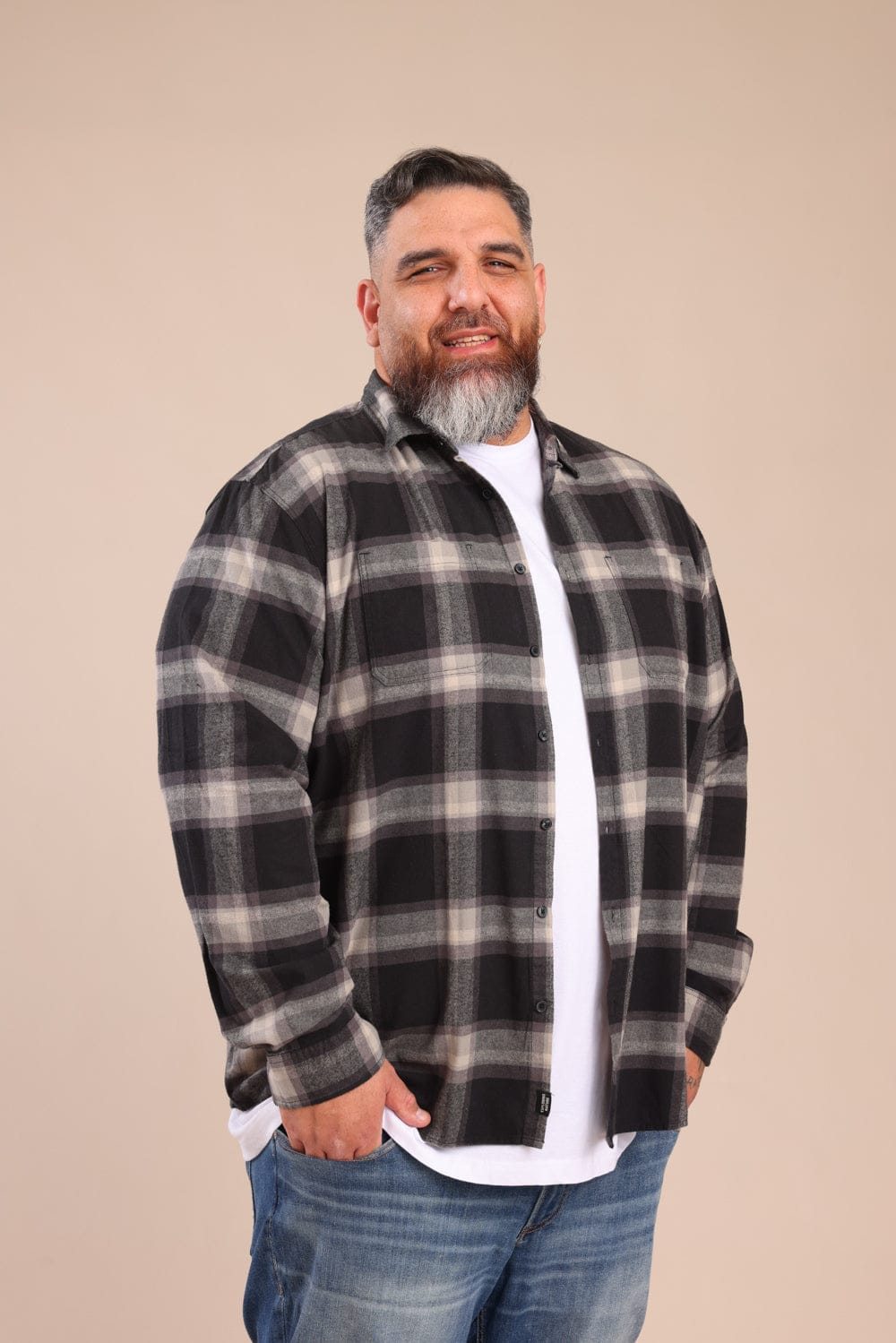 FOX פלאס גברים חולצה חולצה מכופתרת | PLUS SIZE חולצה מכופתרת | PLUS SIZE