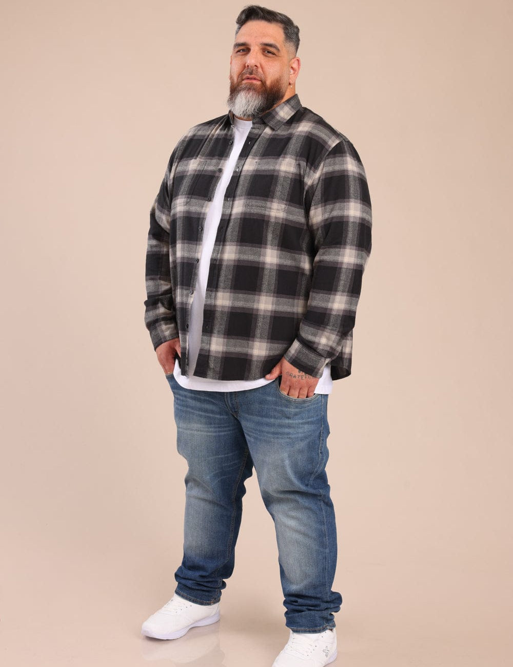 FOX פלאס גברים חולצה חולצה מכופתרת | PLUS SIZE חולצה מכופתרת | PLUS SIZE