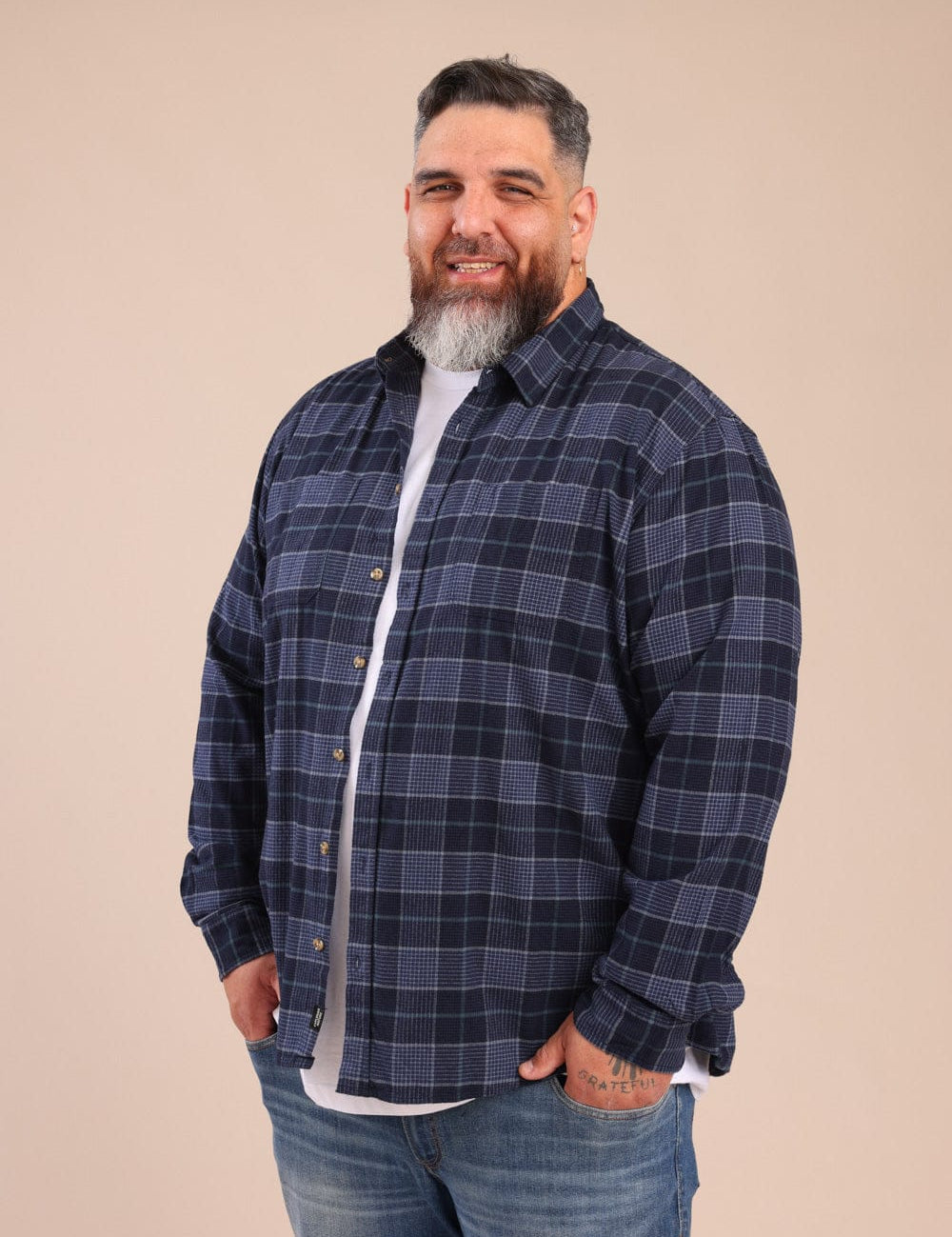 FOX פלאס גברים חולצה חולצה מכופתרת | PLUS SIZE חולצה מכופתרת | PLUS SIZE