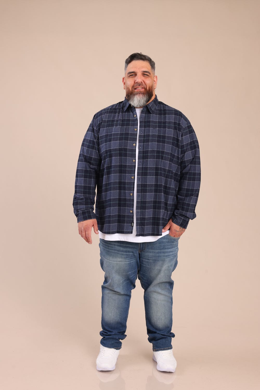 FOX פלאס גברים חולצה חולצה מכופתרת | PLUS SIZE חולצה מכופתרת | PLUS SIZE