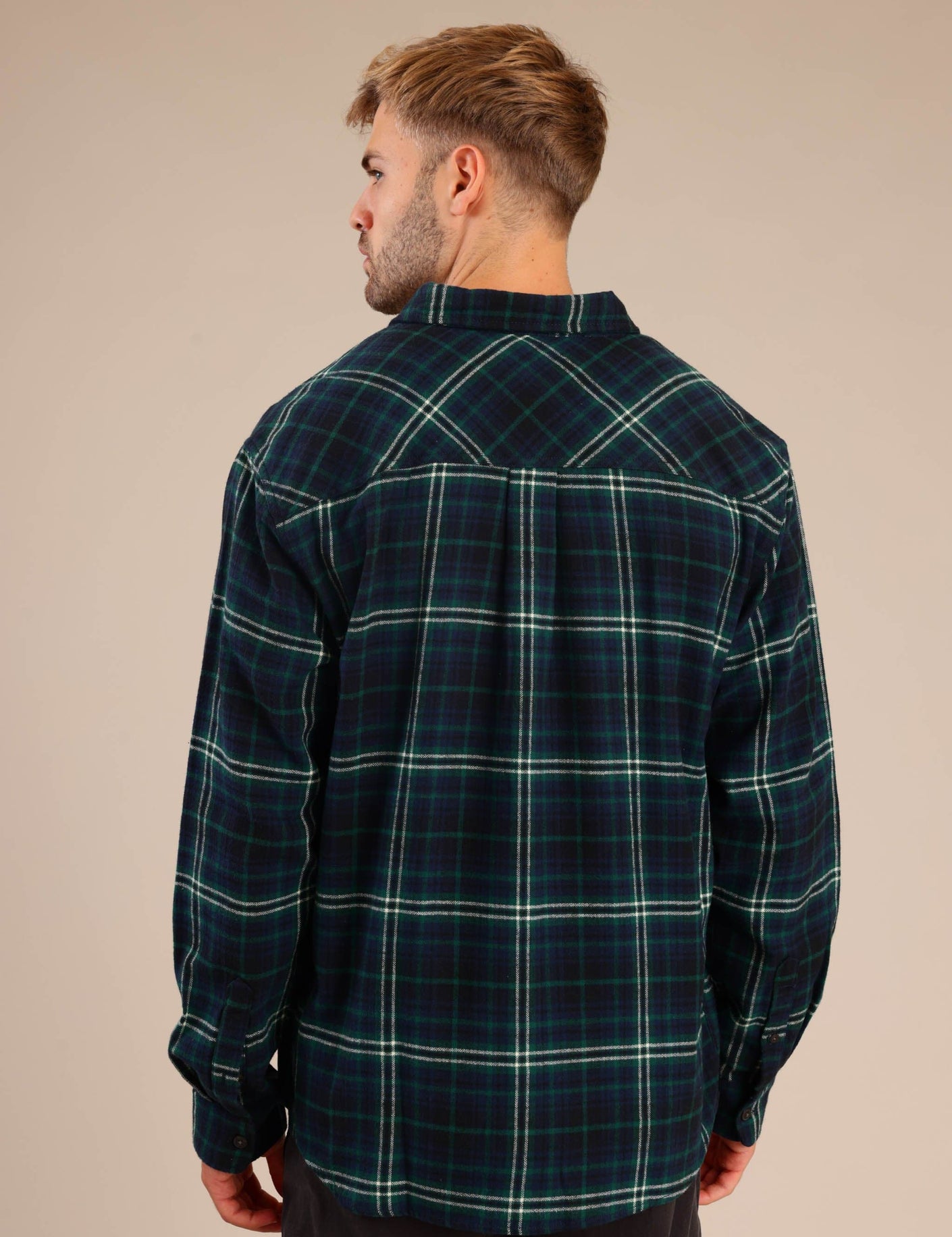 FOX גברים חולצה חולצה מכופתרת פלאנל ארוכה חולצה מכופתרת פלאנל ארוכה