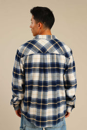 FOX גברים חולצה חולצה מכופתרת פלאנל ארוכה חולצה מכופתרת פלאנל ארוכה