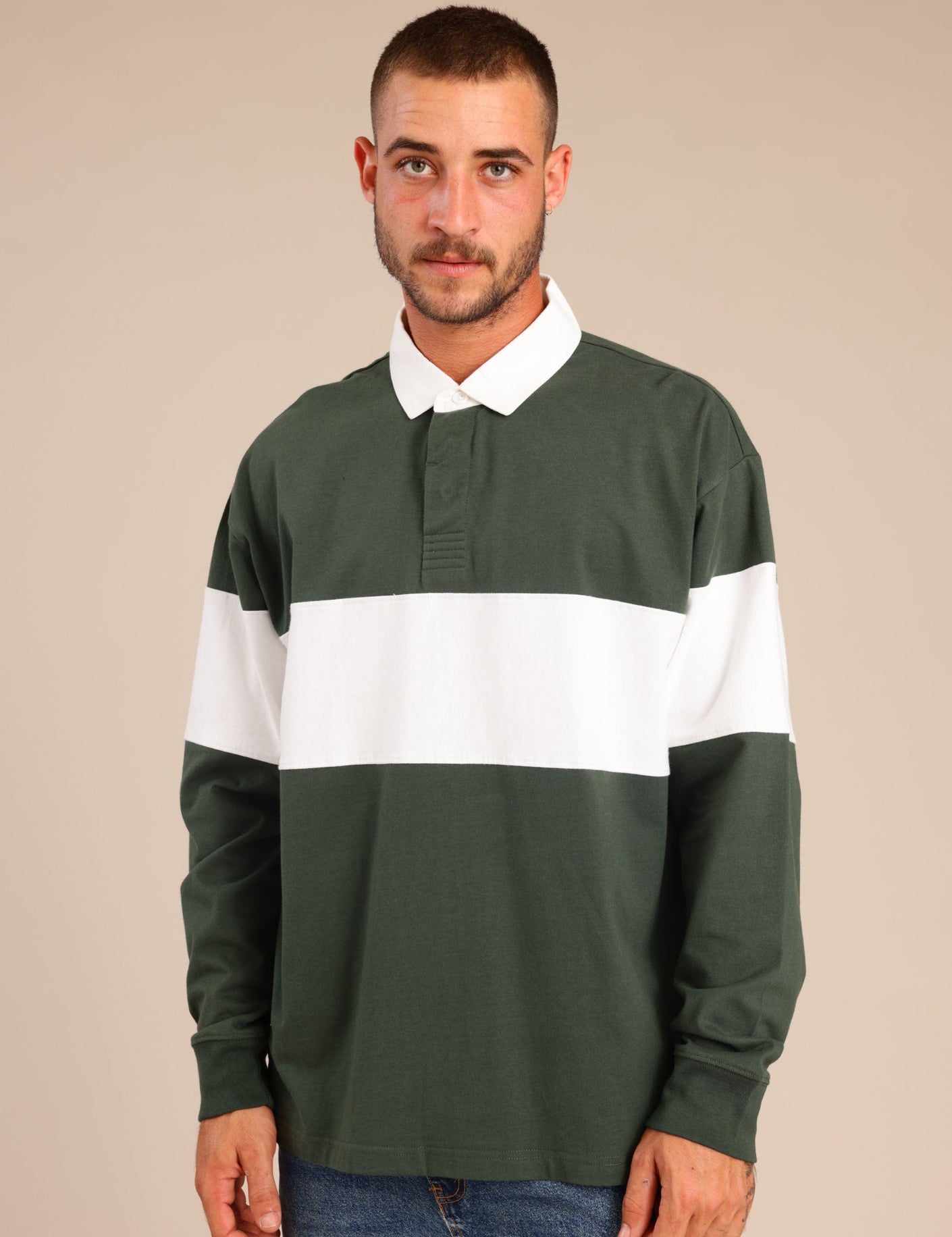 FOX גברים חולצה חולצת פולו ארוכה חולצת פולו ארוכה