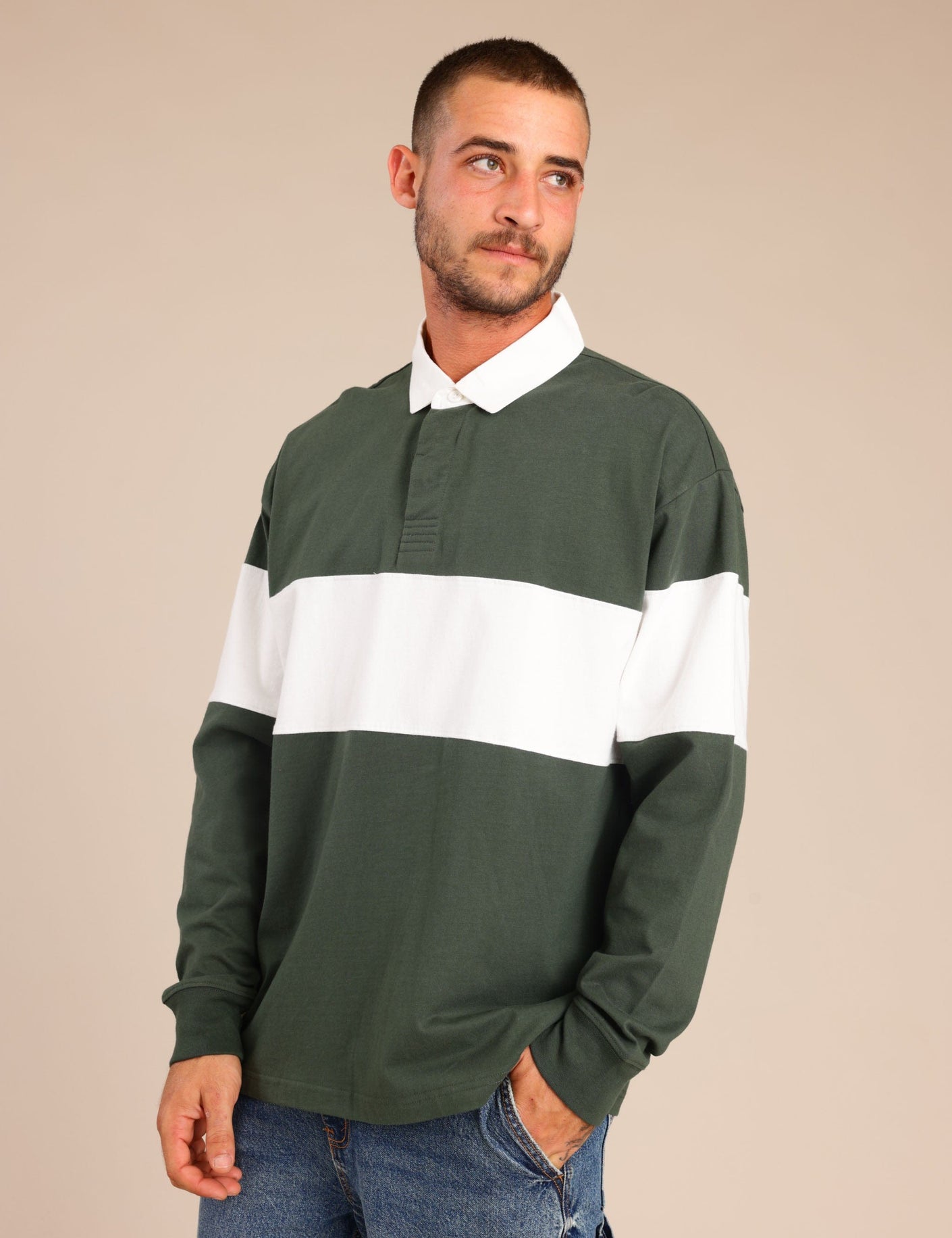 FOX גברים חולצה חולצת פולו ארוכה חולצת פולו ארוכה