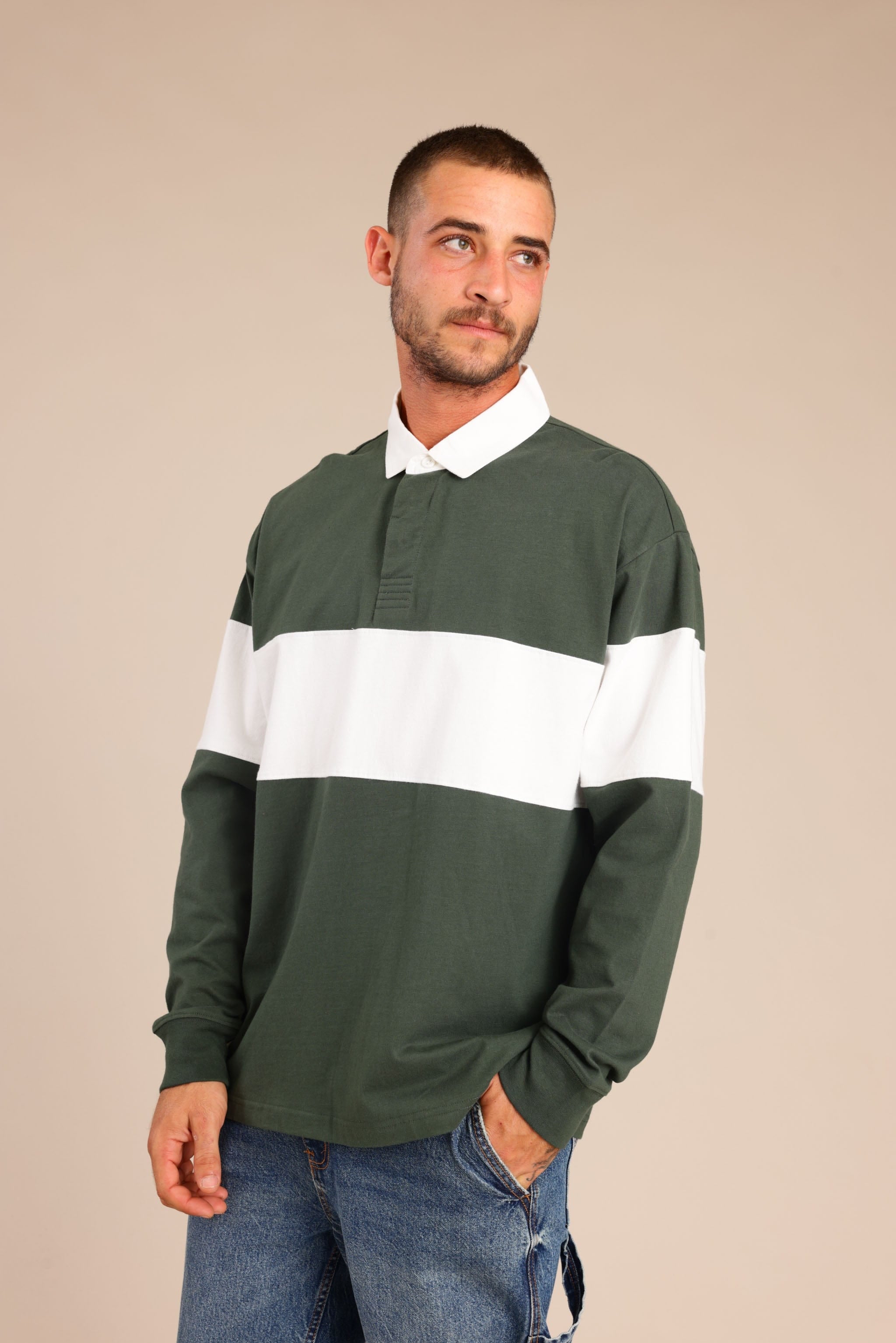 FOX גברים חולצה חולצת פולו ארוכה חולצת פולו ארוכה