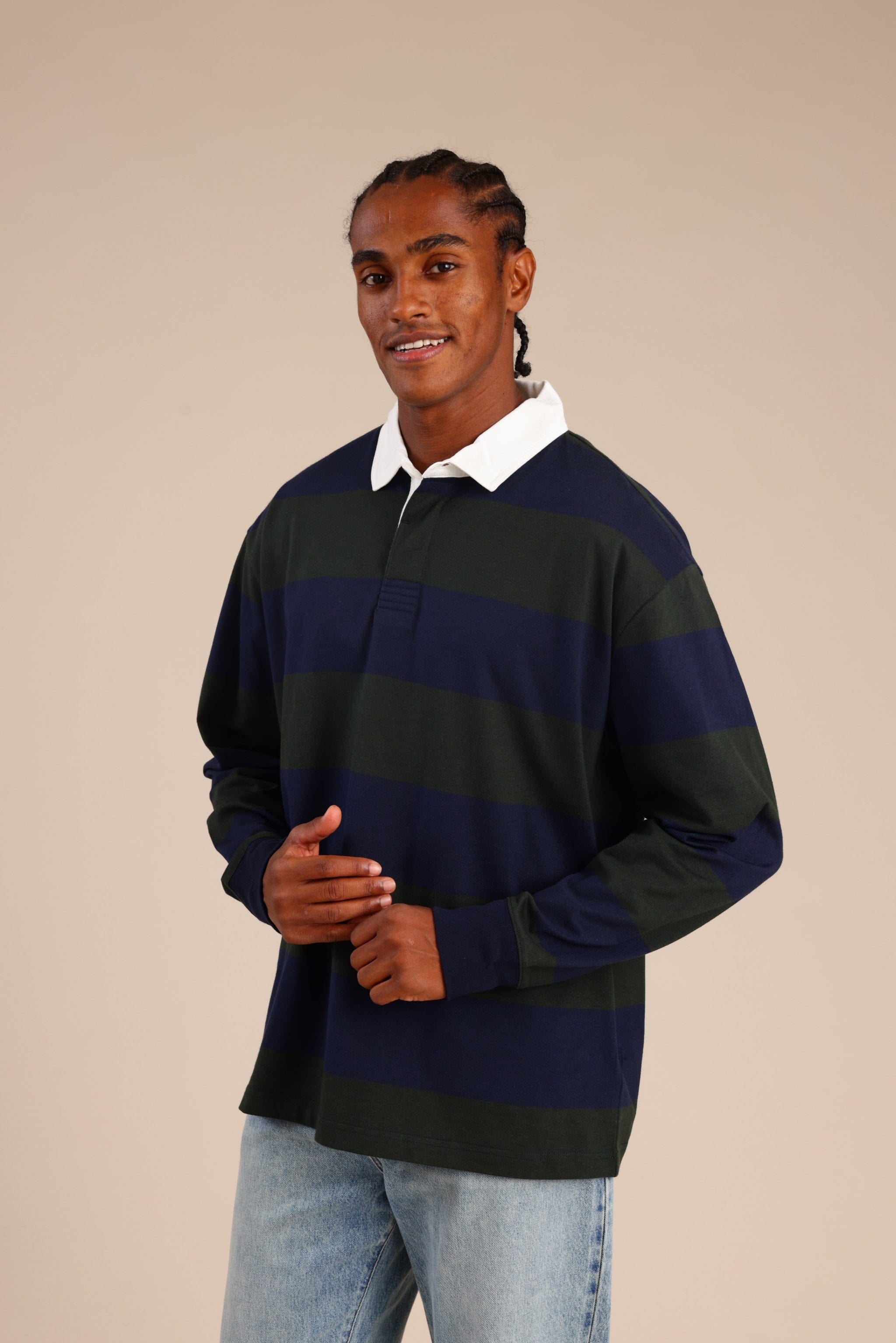 FOX גברים חולצה חולצת פולו ארוכה חולצת פולו ארוכה