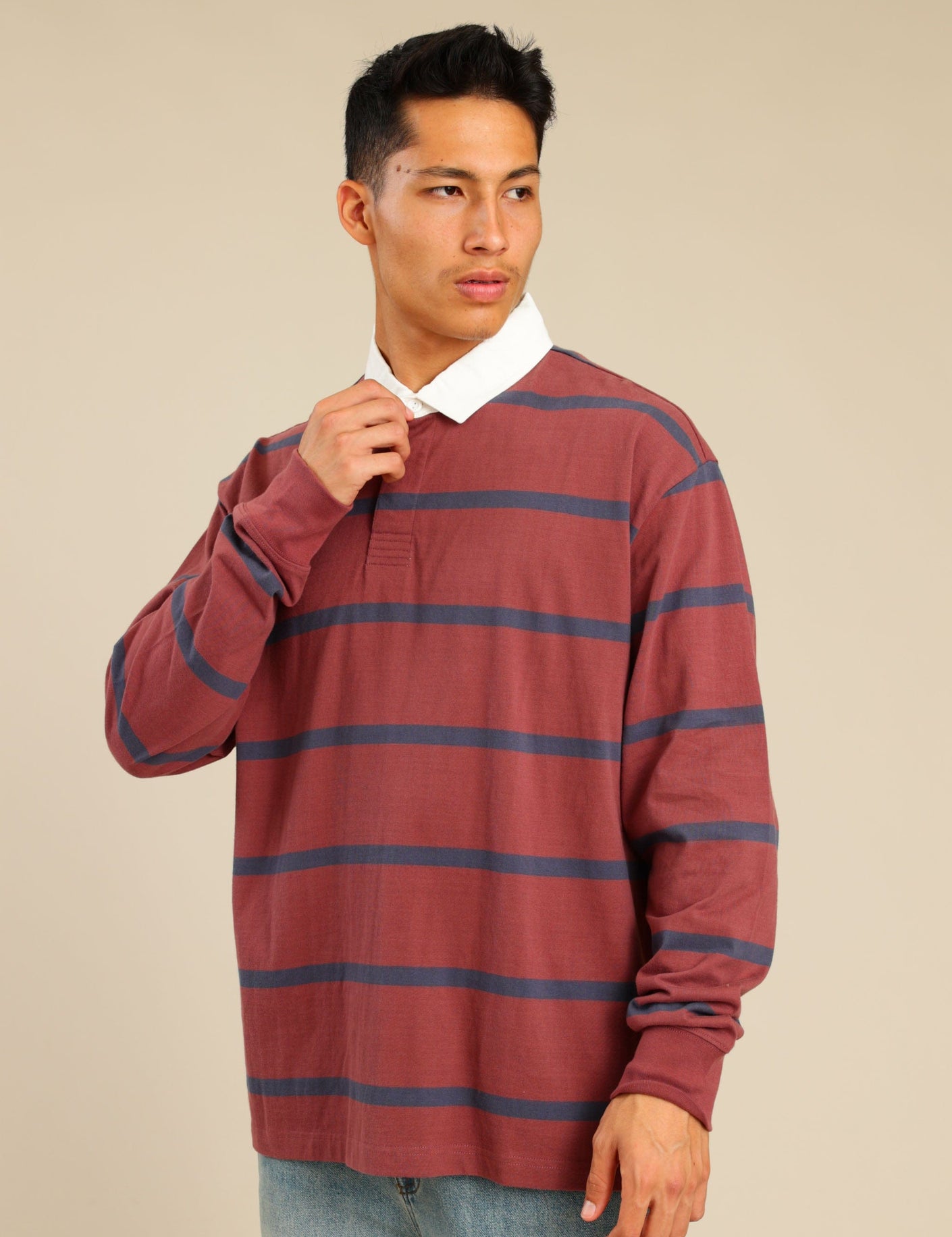 FOX גברים חולצה חולצת פולו ארוכה חולצת פולו ארוכה