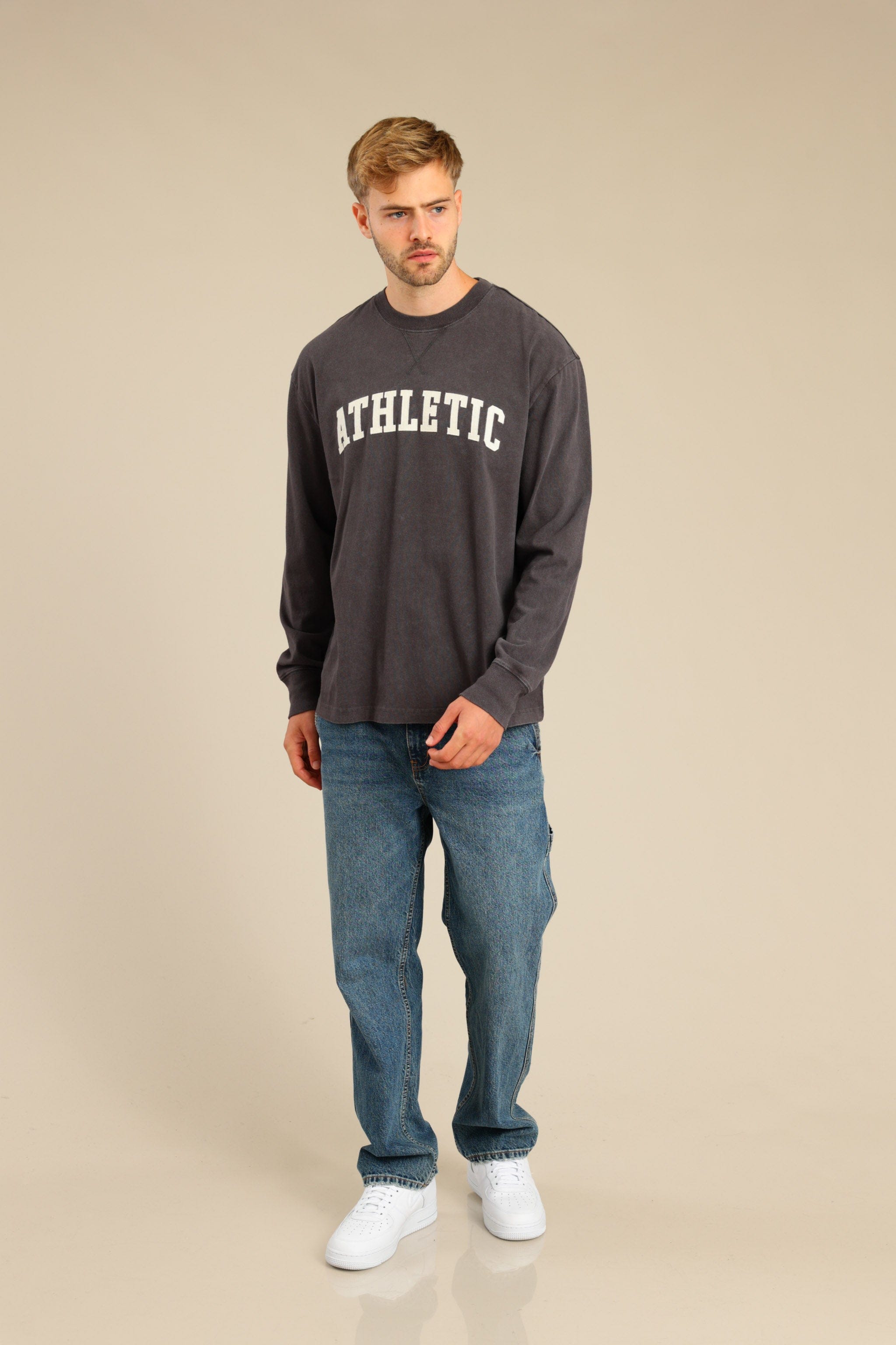 FOX גברים חולצה חולצה עם הדפס חולצה עם הדפס