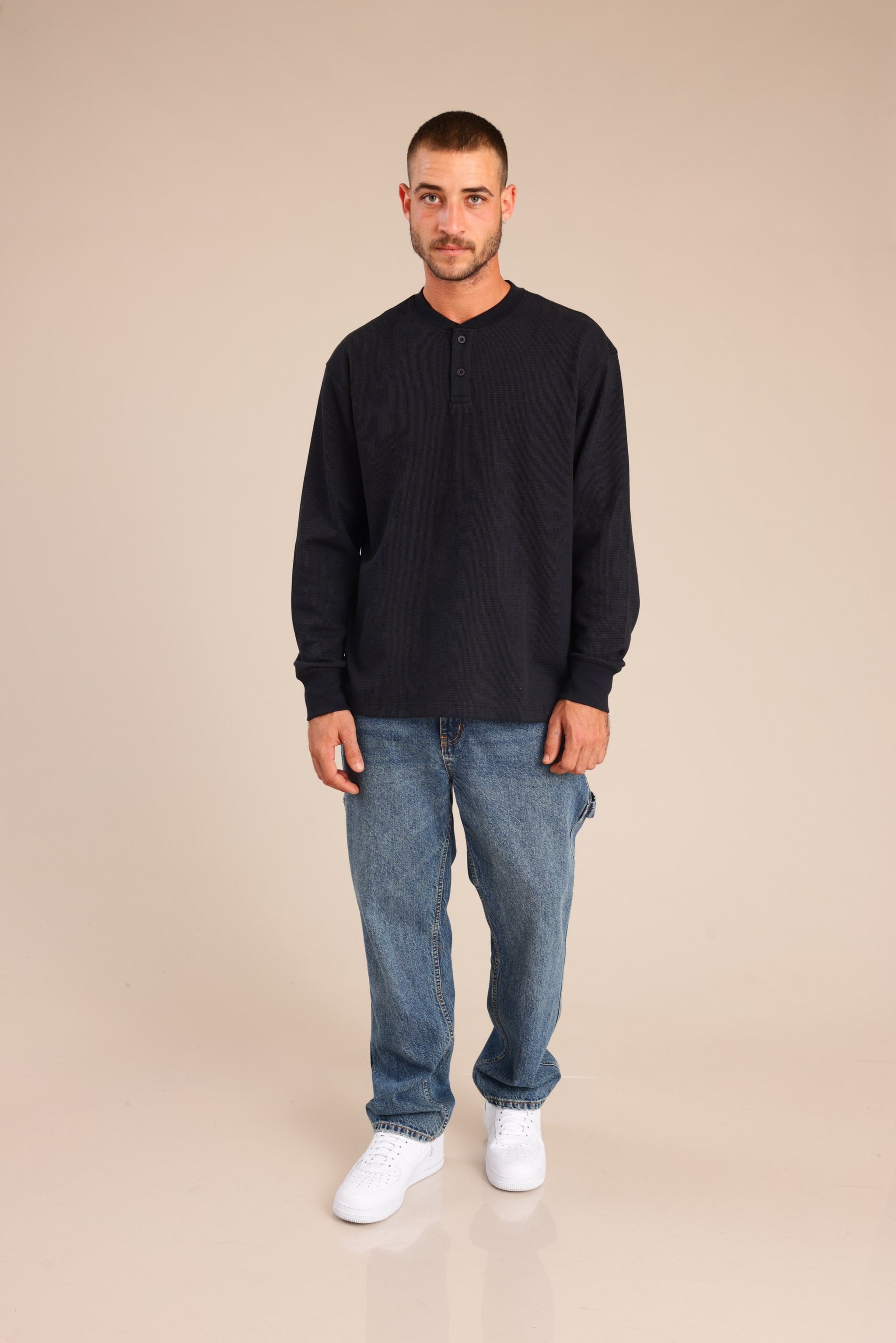 FOX גברים חולצה חולצה חלקה עם כפתורים חולצה חלקה עם כפתורים