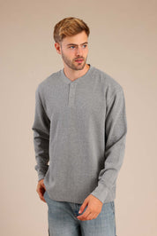 FOX גברים חולצה חולצה חלקה עם כפתורים חולצה חלקה עם כפתורים