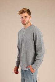 FOX גברים חולצה חולצה חלקה עם כפתורים חולצה חלקה עם כפתורים