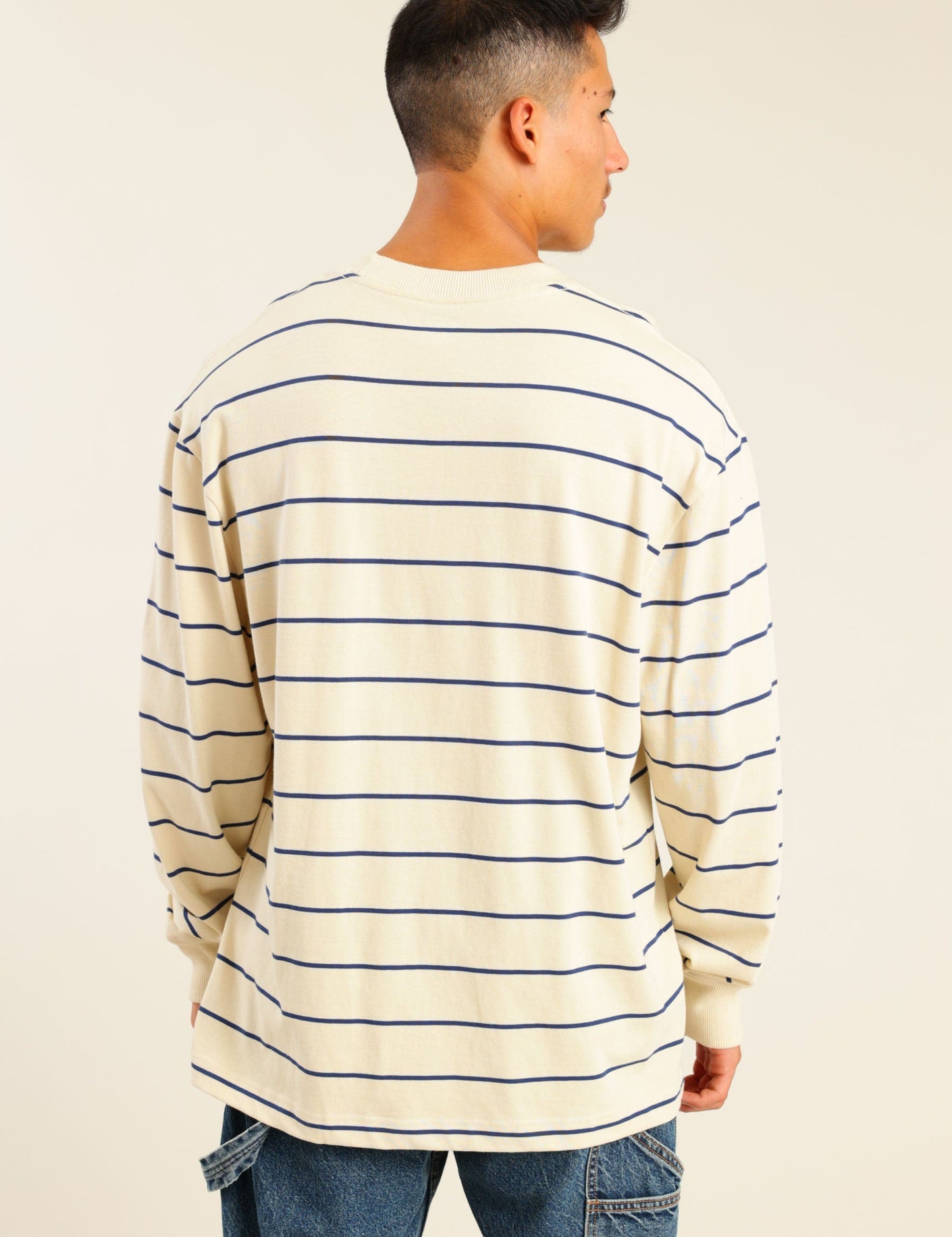 FOX גברים חולצה חולצת פסים ארוכה חולצת פסים ארוכה